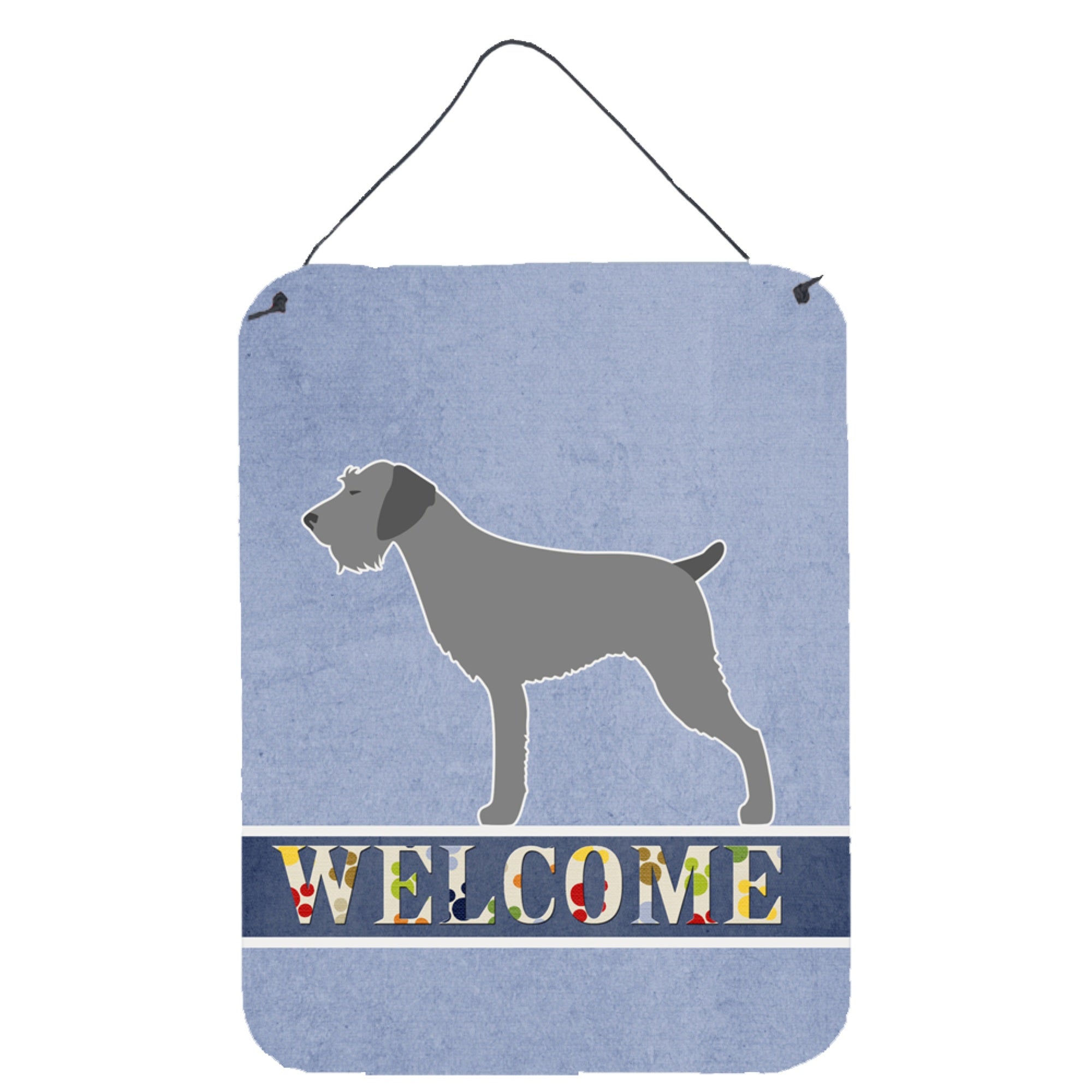 'Caroline'S Treasures German Wirehaired Pointer Welcome Metal Print, 16 X 12, Multicolor''