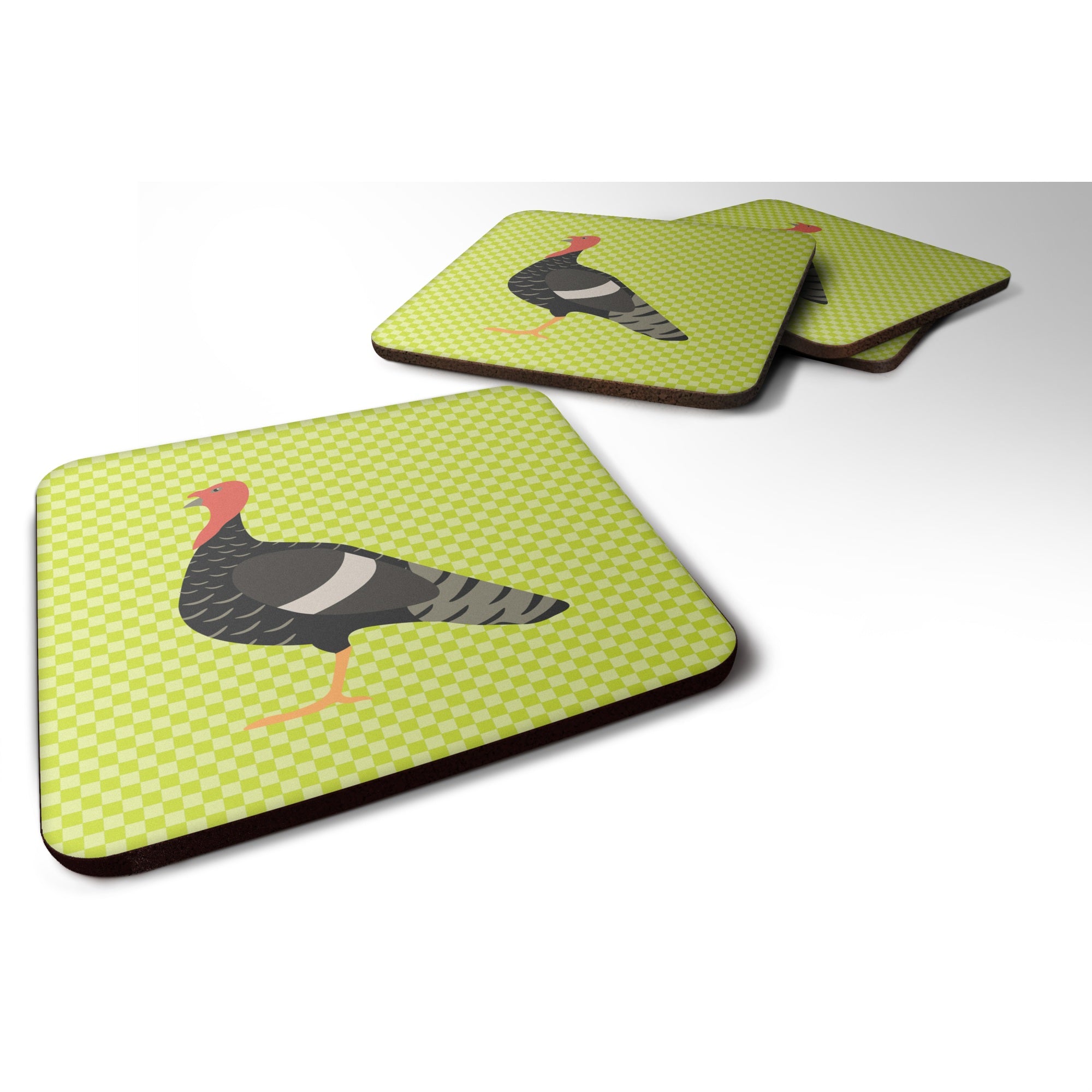 'Caroline'S Treasures Marragansett Turkey Green Decorative Coasters, 3.5, Multicolor''