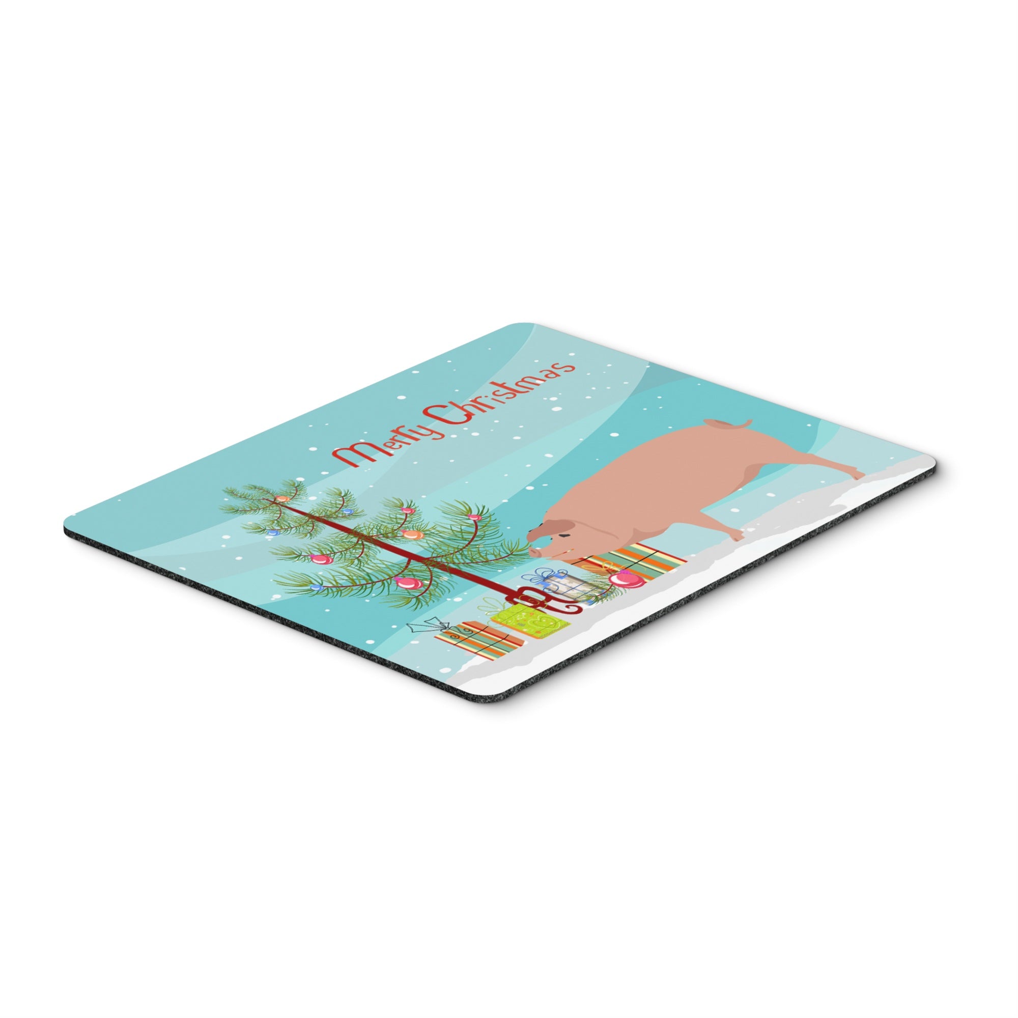 'Caroline'S Treasures American Landrace Pig Christmas Mouse & Hot Pad Or Trivet, 7.75'''' X 9.25'''', Multicolor (Bb9299Mp)''