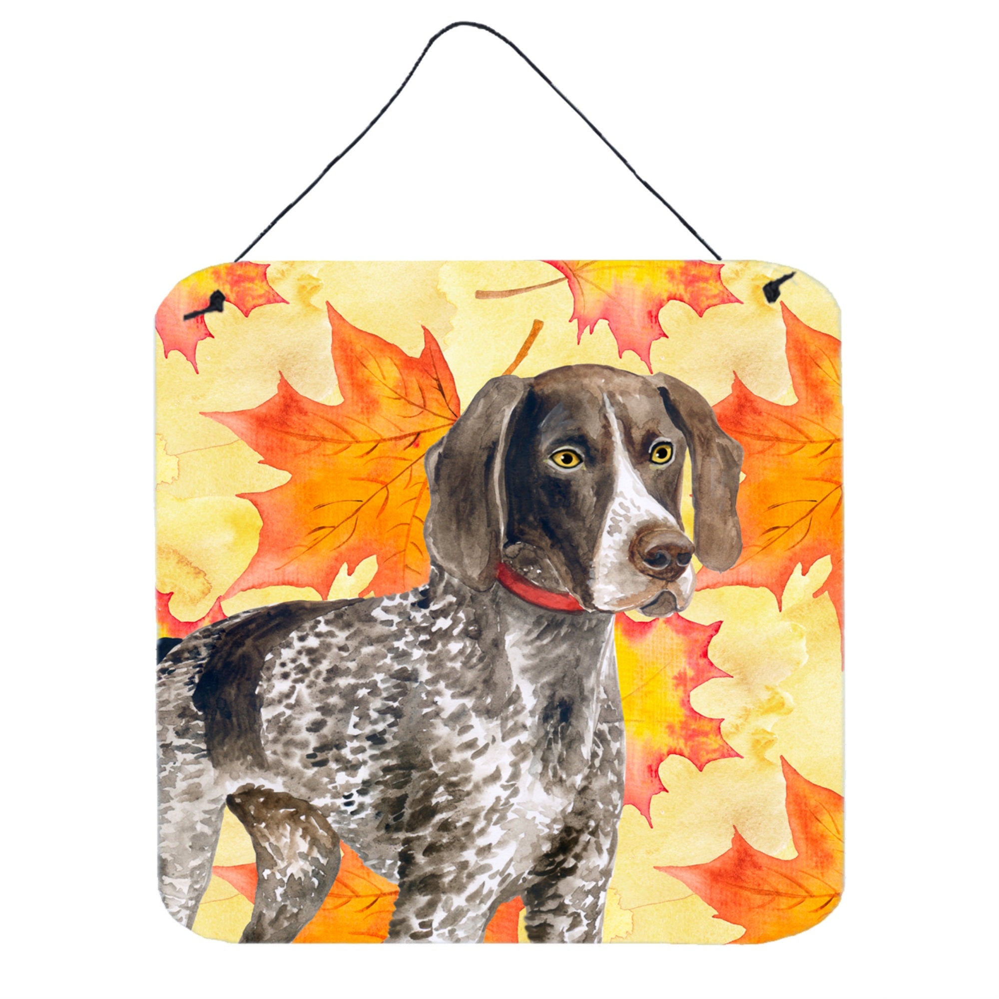 'Caroline'S Treasures German Shorthaired Pointer Metal Print, 6H X 6W, Fall Leaves''