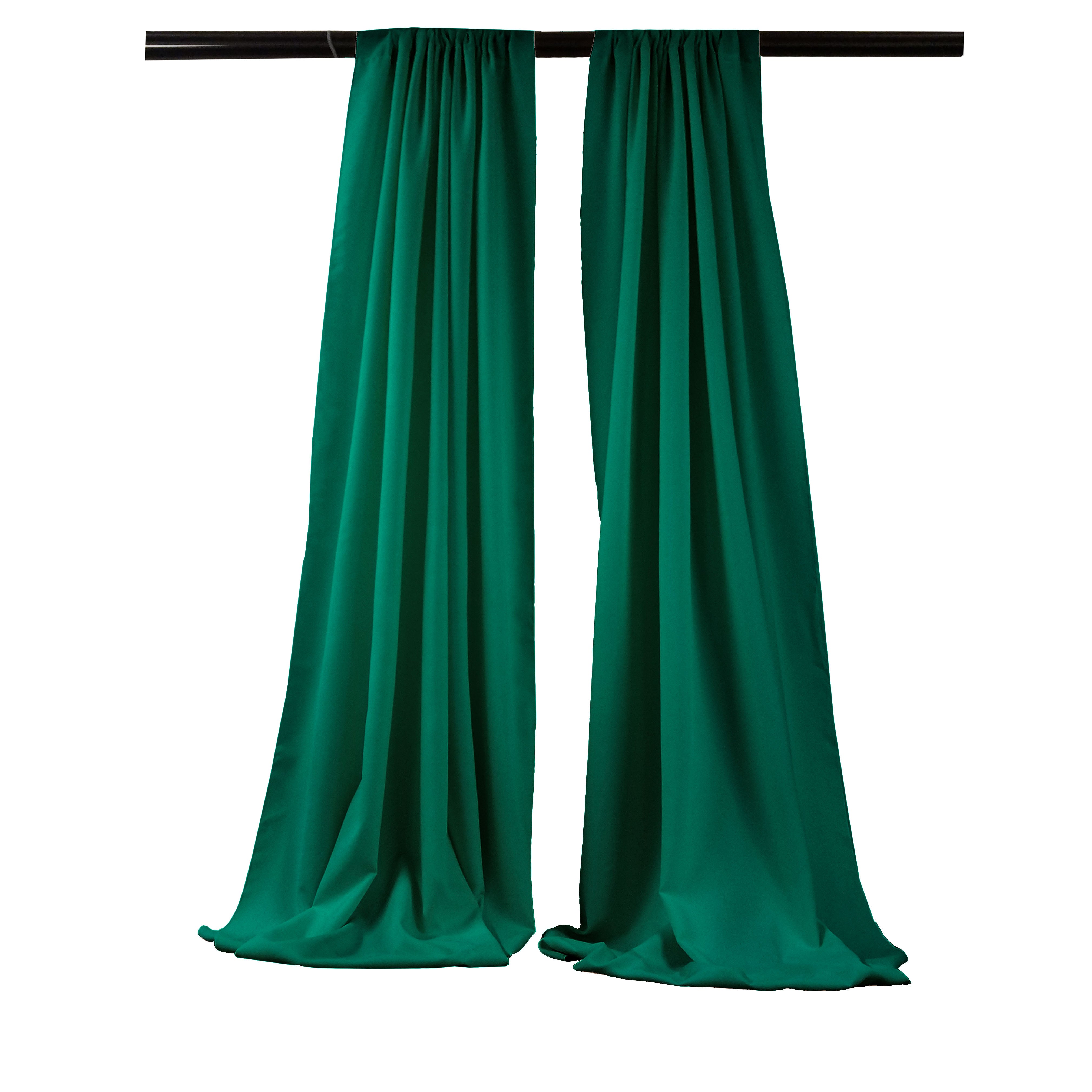 LA Linen Pack2 Polyester Poplin Backdrop Drape 96Inch Wide by 58Inch High, Teal