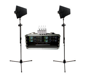 BENCHMAEKQUADBP Touring Grade True Diversity Wireless Belt Pack Mic (4)System with Antenna Distribution System and Active Dire
