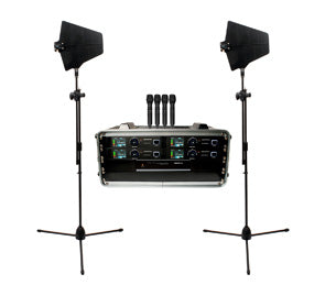 BENCHMARKQUADHH Touring Grade True Diversity Wireless Handheld Mic(4) System with Antenna Distribution System and Active Direc
