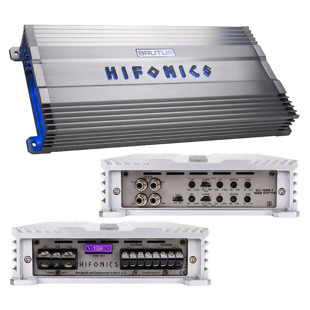 Hifonics Brutus Gamma Series 1600 Watts 4 Channel @ 4 Ohm Ab