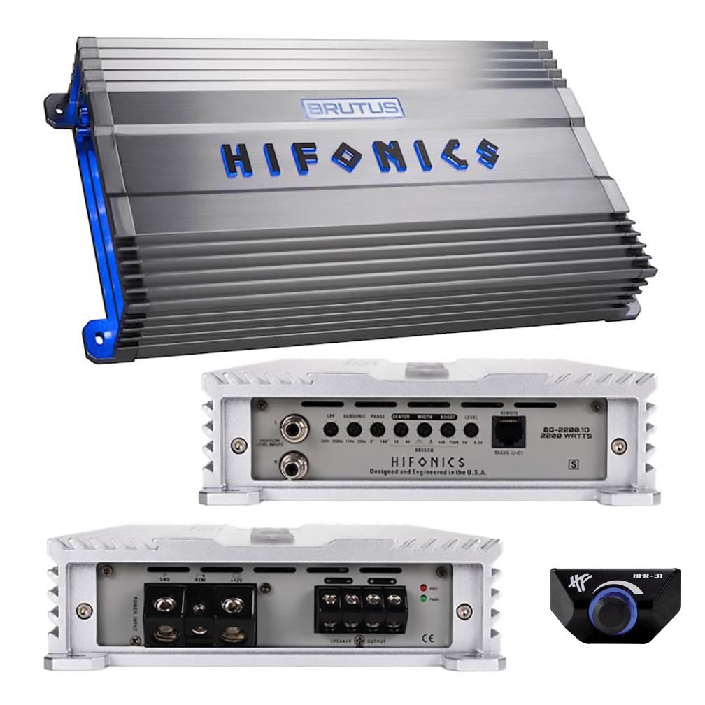 Hifonics Brutus Gamma Series 1 X 2200 Watts @ 1 Ohm Mono