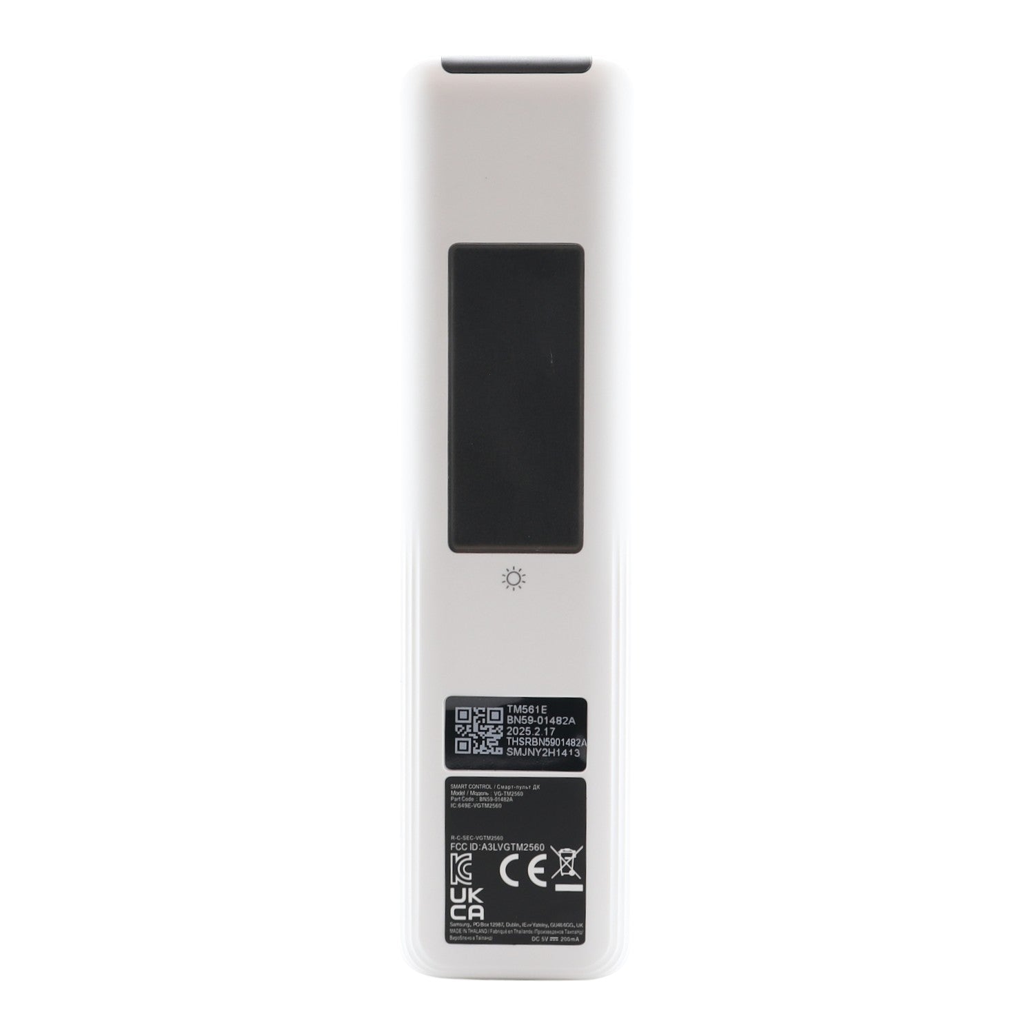 Samsung BN59-01482A / TM2561E Smart Monitor and The Frame TV Remote Control | White | SolarCell | Voice | Ai | USB - BN5901482A
