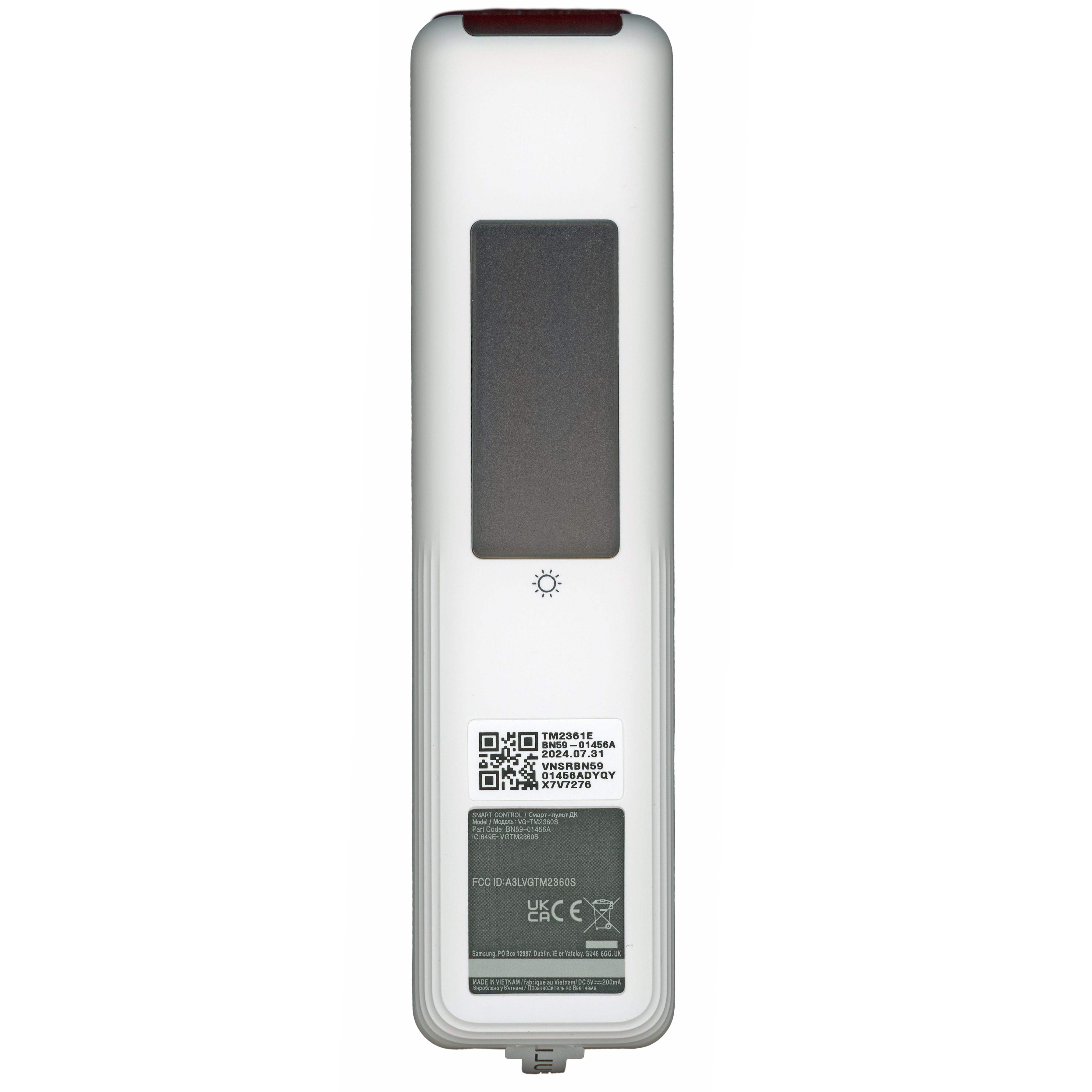 Samsung BN59-01456A / TM2361E SolarCell Smart Touch TV Remote Control | 2023 | The Frame | White - BN5901456A