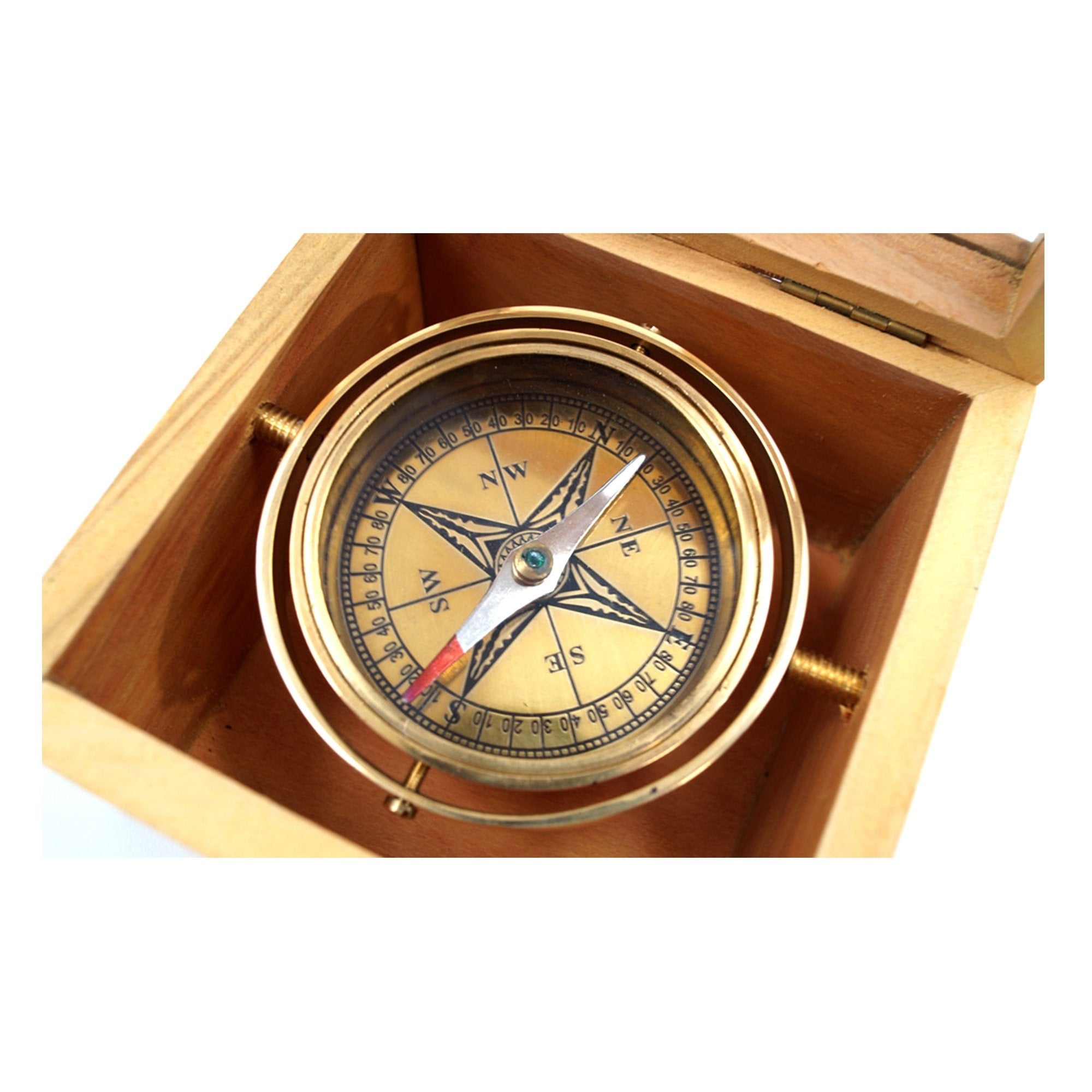 Master Gimbal Compass With Wooden Box