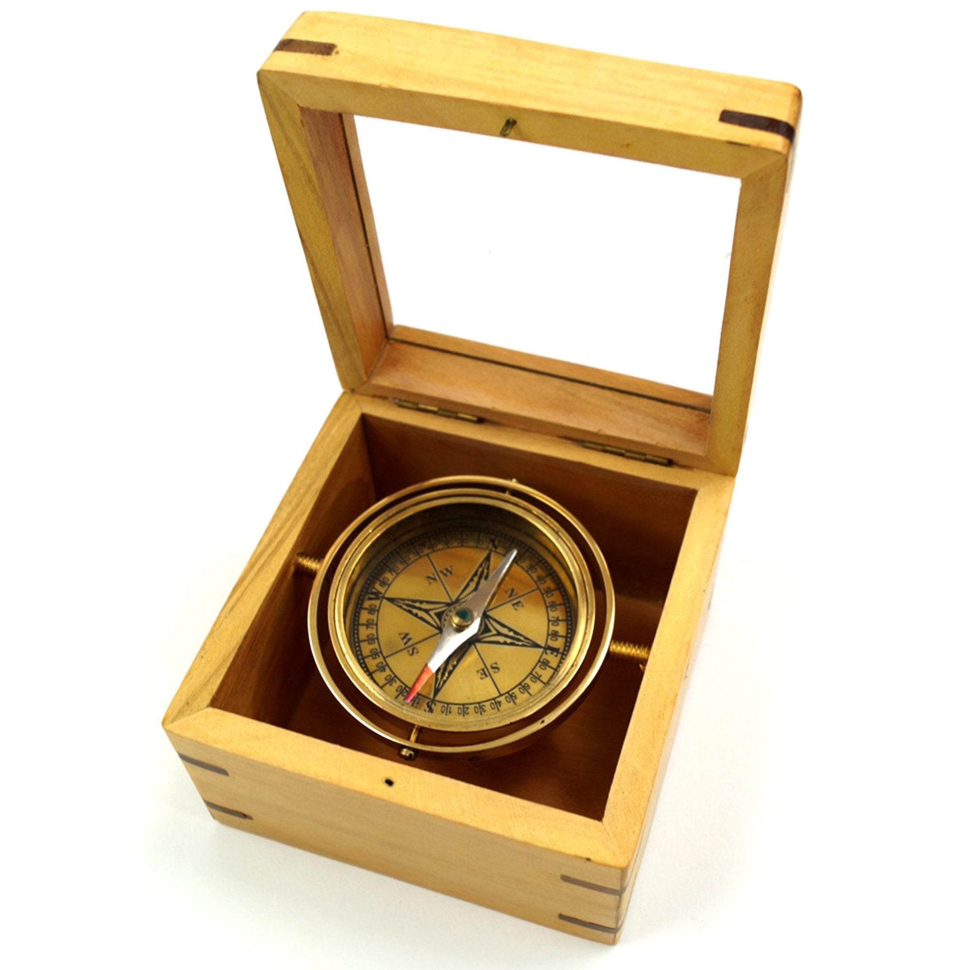 Master Gimbal Compass With Wooden Box