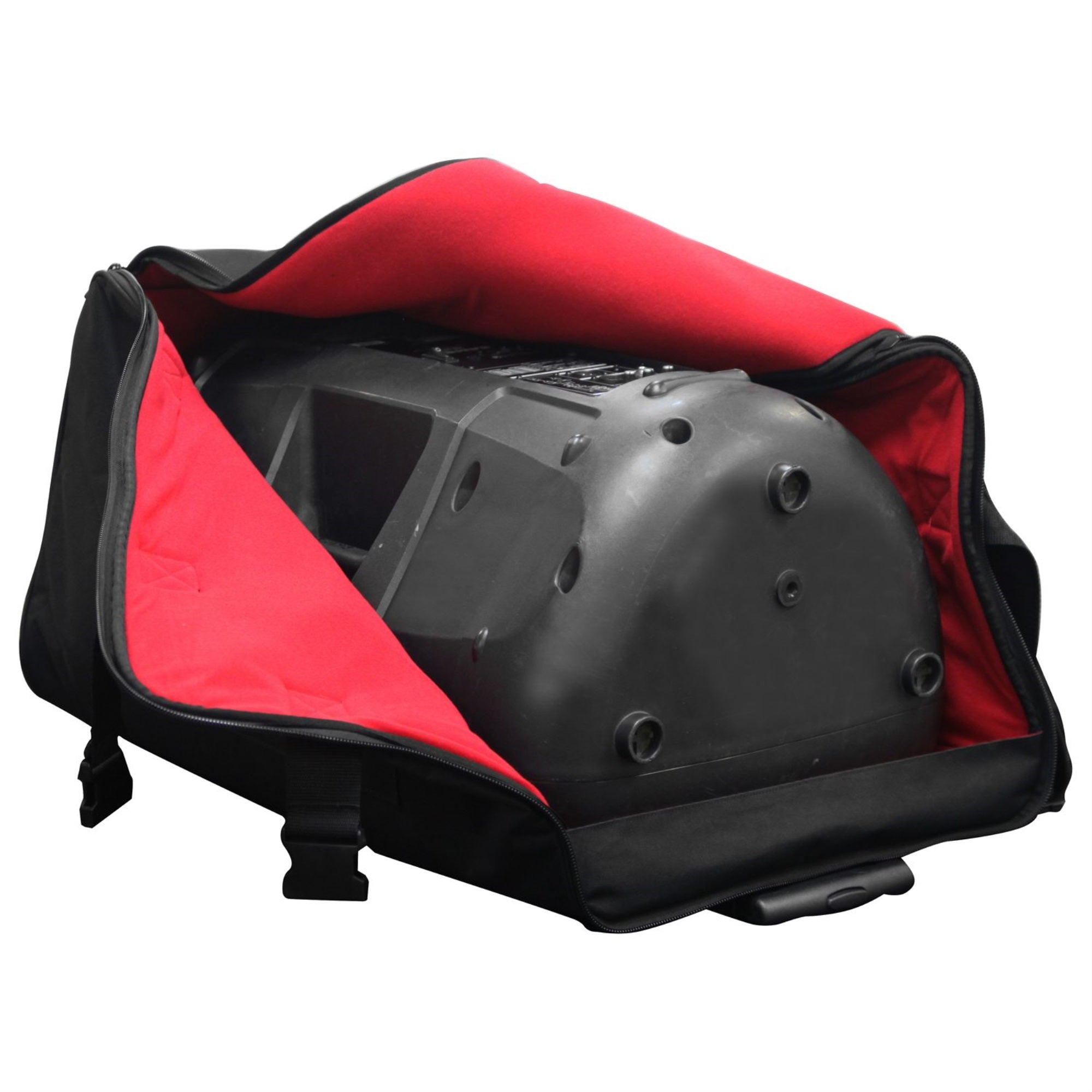 REDLINE SERIES MEDIUMLARGE UNIVERSAL SPEAKER BAG W/PULLOUT HANLDE & WHEELS