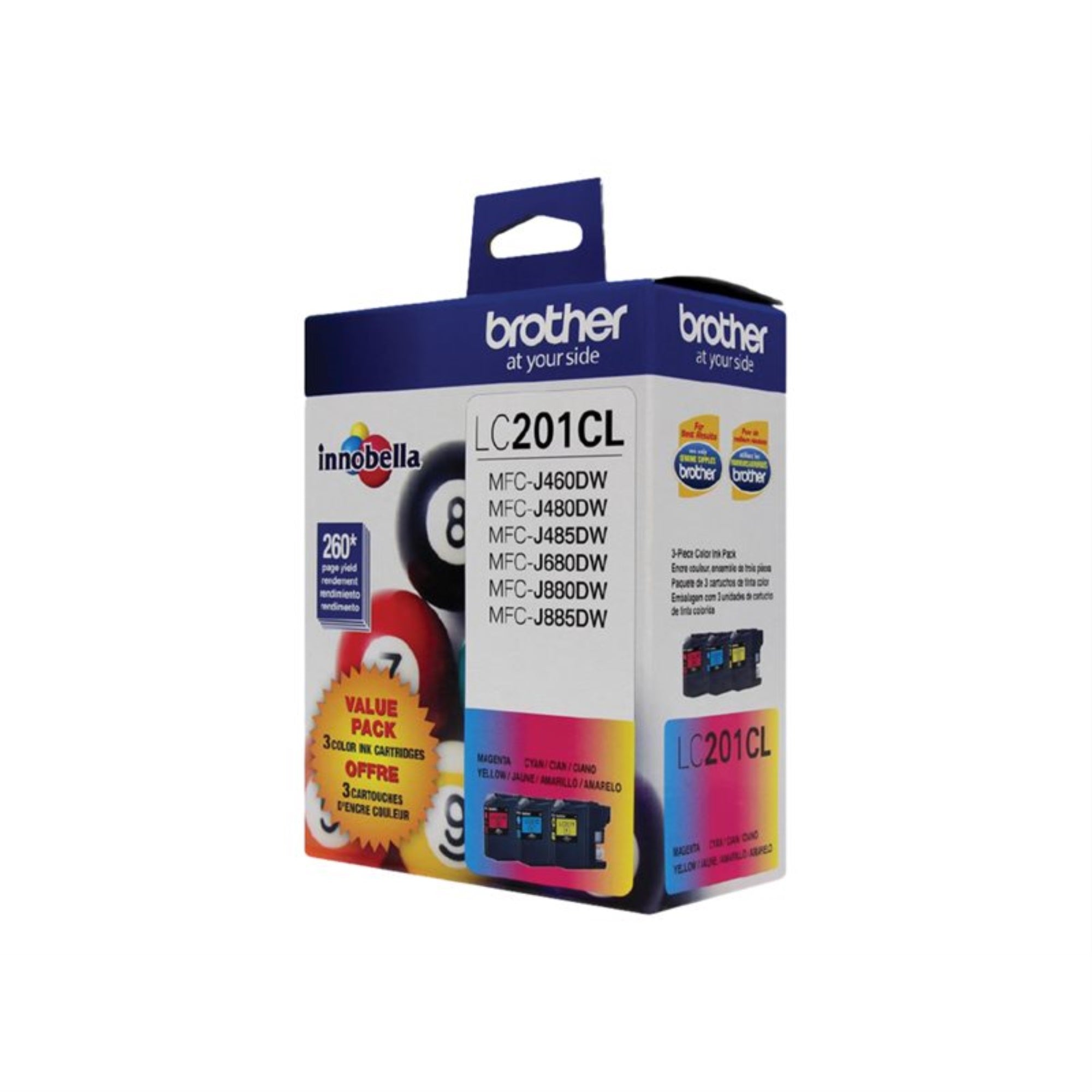 BROTHER MFCJ460DW SD THREE COLOR MULTIPACK, 260EACH yield