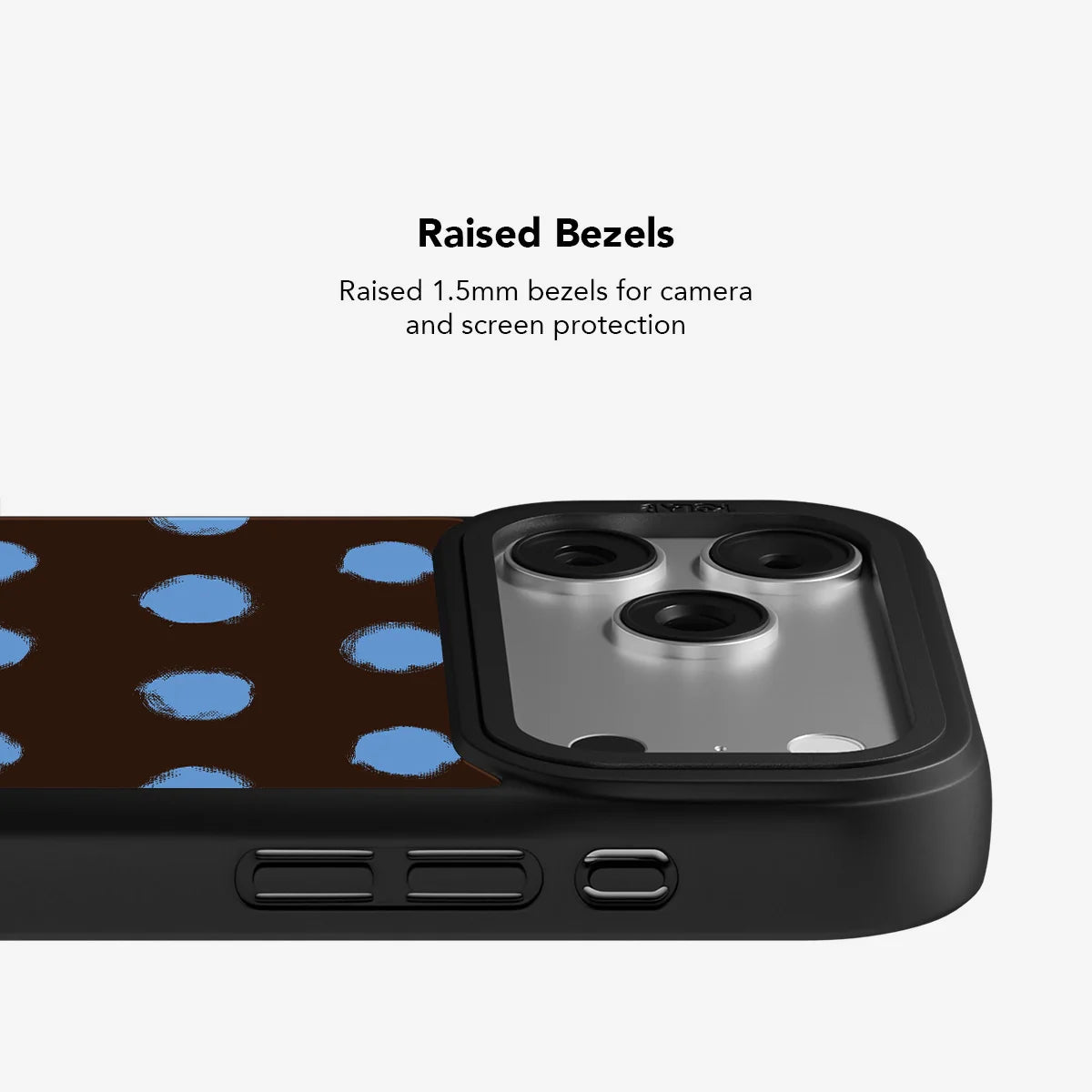 Blueberry Espresso | Brown Blue Polka Dot Phone Case