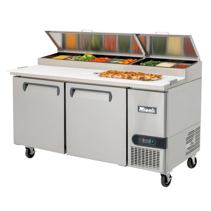 67 2 Door Pizza Prep Refrigerator (pans not included)
