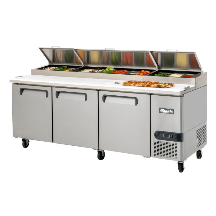 93 3 Door Pizza Prep Refrigerator (pans not included)