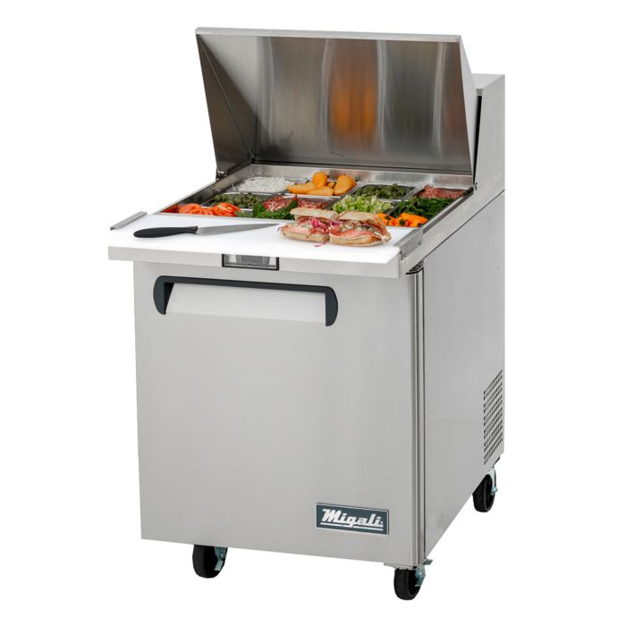 27 Wide Refrigerator, 12 (1/6th size) Pans (pans not included)