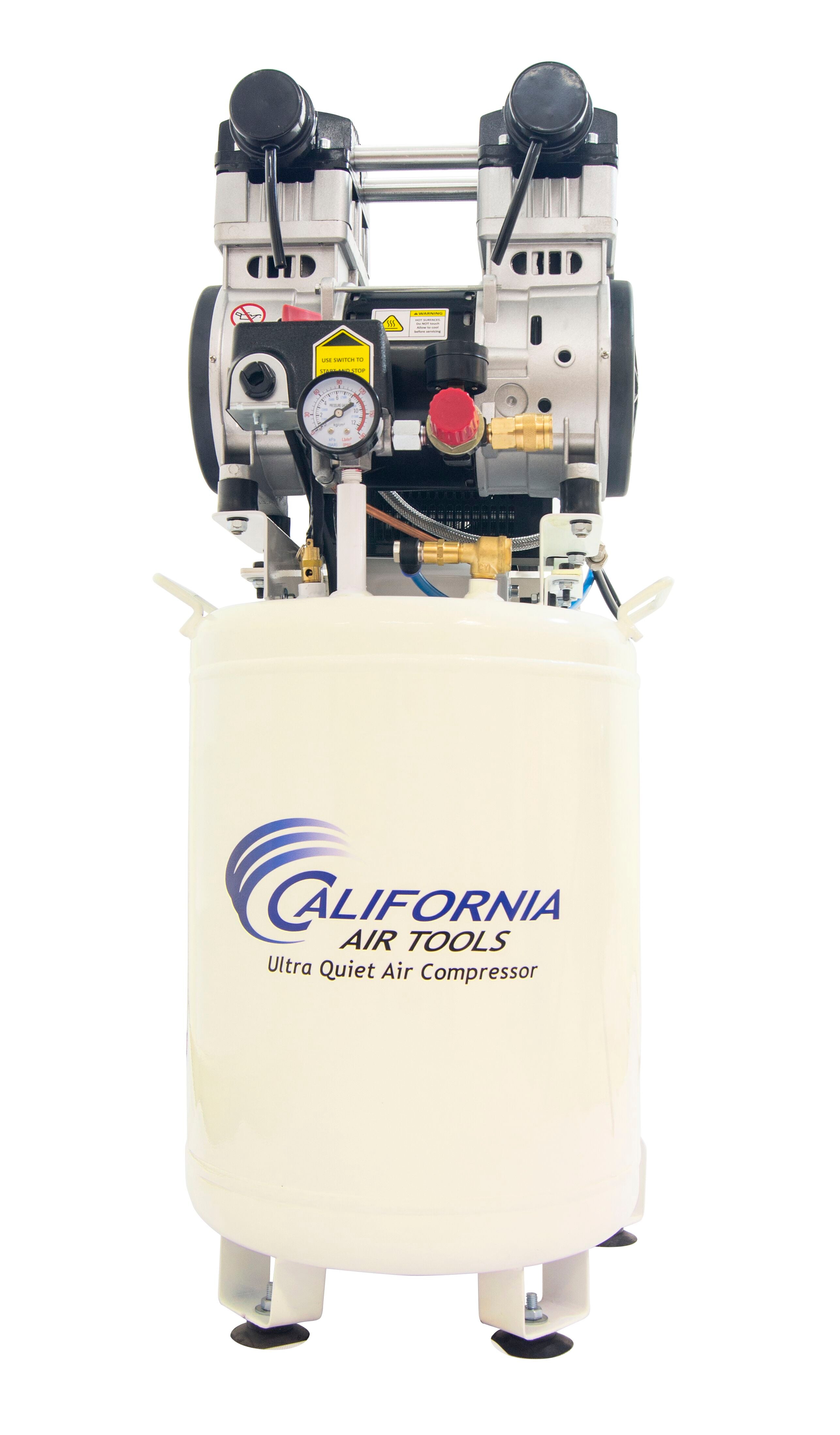 California Air Tools 10020Dc 22060 Ultra Quiet  & Oil Free  2.0 Hp, 10.0 Gal. Steel Tank Air Compressor With Air Drying System