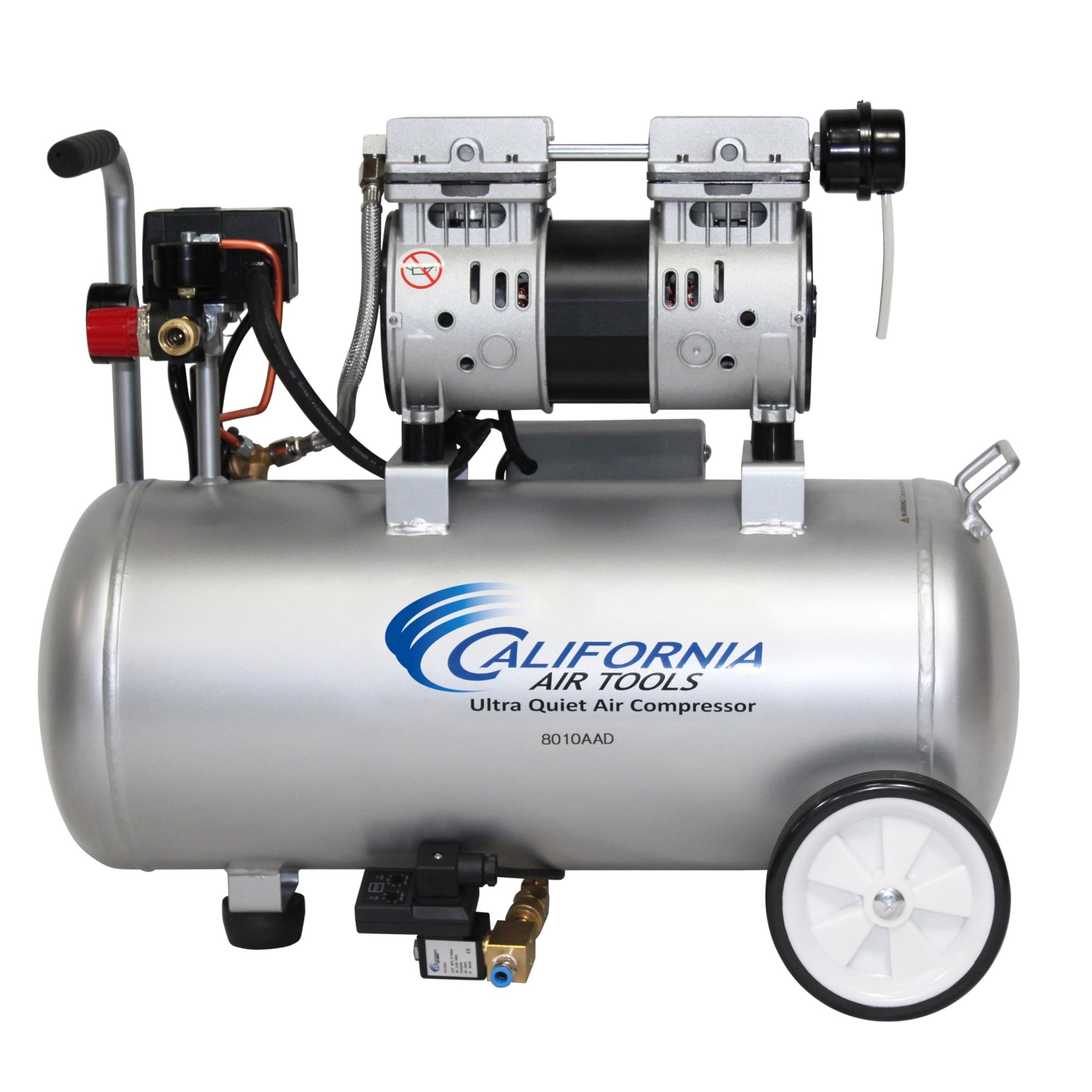 CALIFORNIA AIR TOOLS 8010AAD Ultra Quiet, Oil-Free, Lightweight Aluminum Tank Air Compressor with Automatic Drain Valve