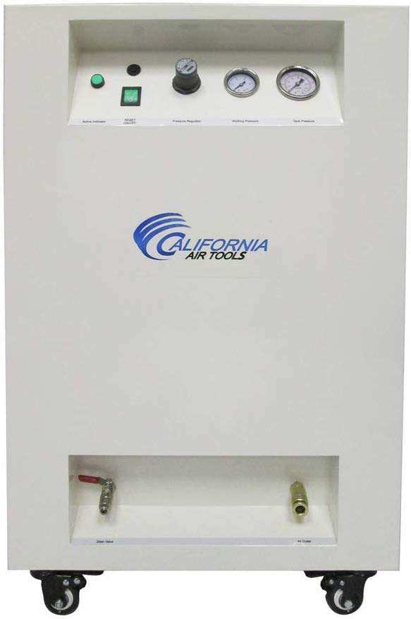 California Air Tools 8010Spcad Ultra Quiet  & Oil Free   1.0 Hp 8.0 Gal. Steel Tank Air Compressor In Sound Proof Cabinet