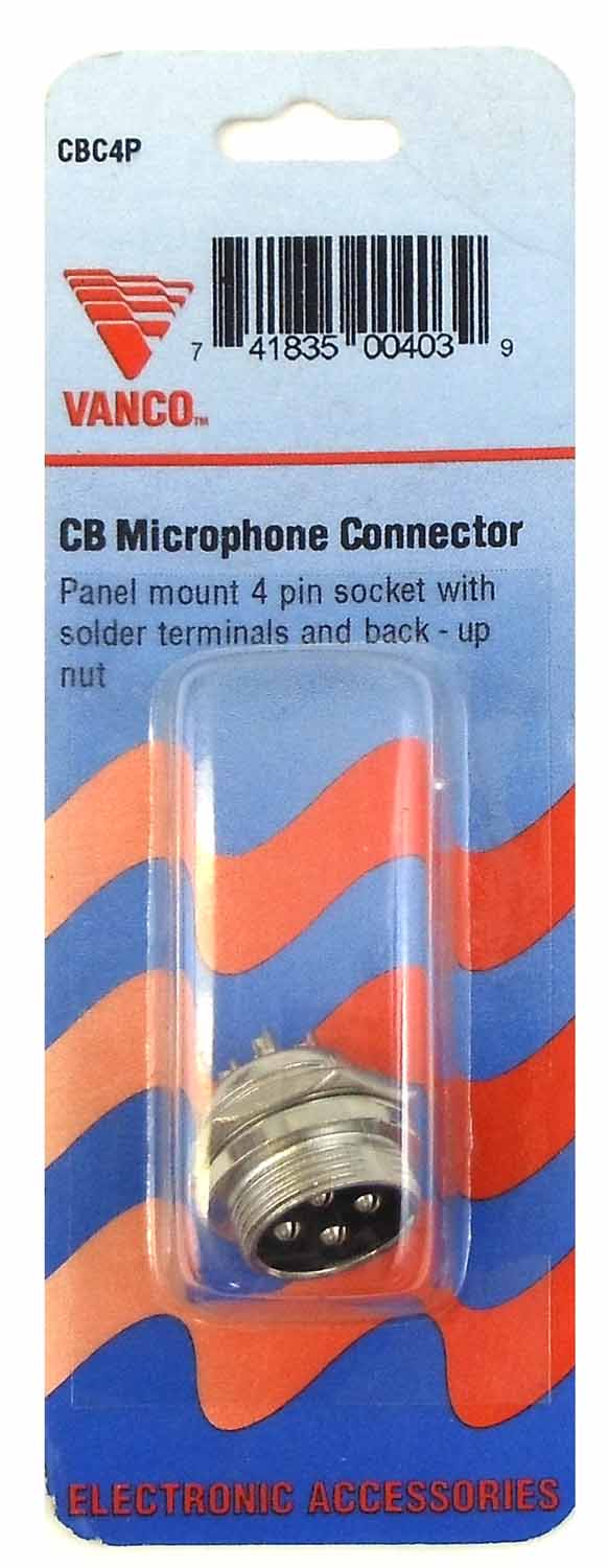 PANEL MOUNT 4 PIN SOCKET WITH SOLDER TERMINALS