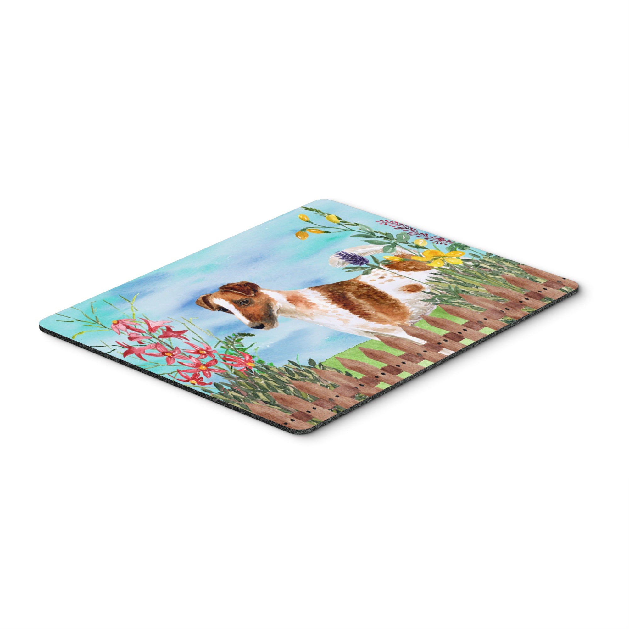  inchCarolines Treasures Smooth Fox Terrier Spring Mouse Pad, Hot Pad or Trivet, 7.75 inch inch x 9.25 inch inch, Multicolor (CK1209MP) inch