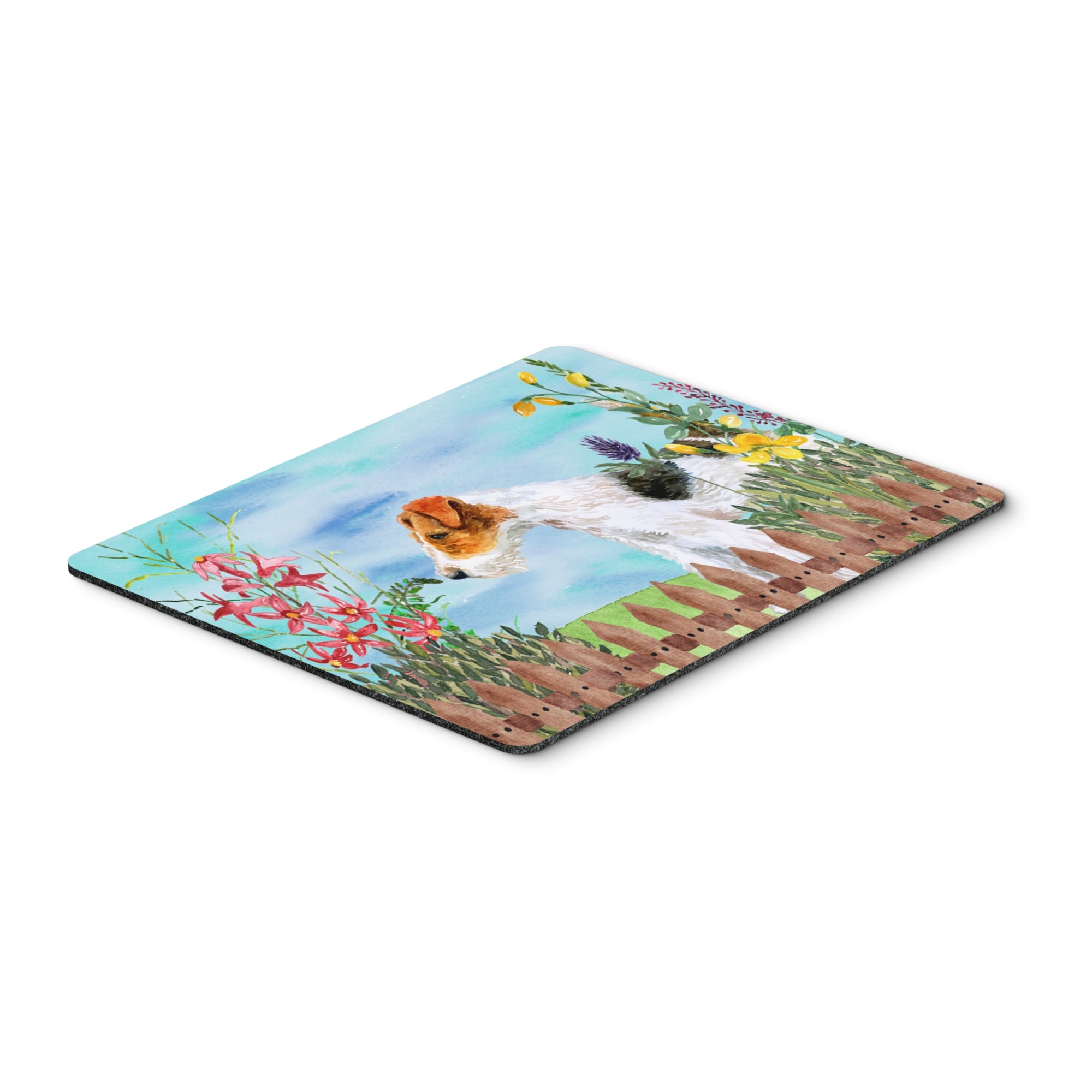  inchCarolines Treasures Fox Terrier Spring Mouse Pad, Hot Pad or Trivet, 7.75 inch inch x 9.25 inch inch, Multicolor (CK1212MP) inch