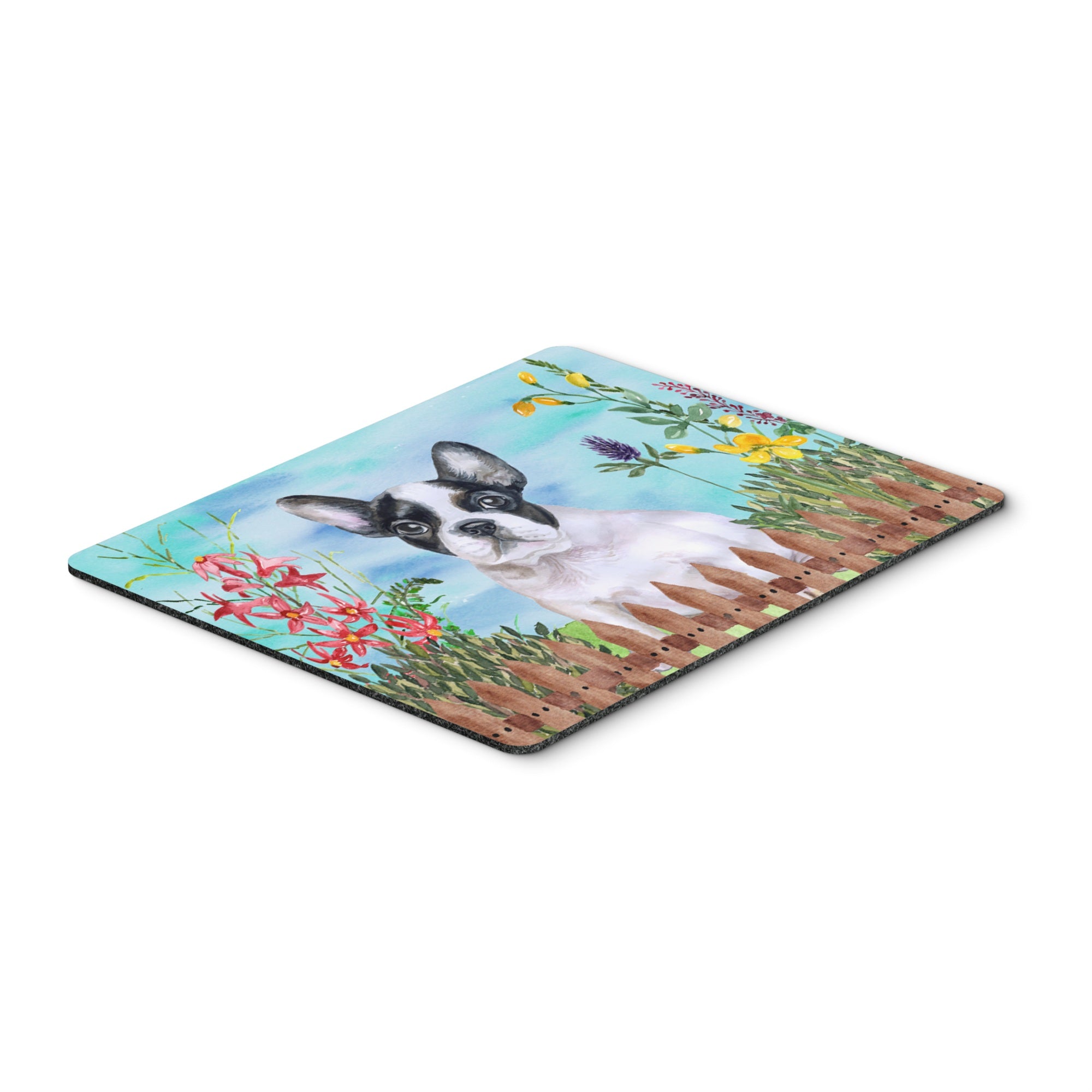  inchCarolines Treasures French Bulldog Black White Spring Mouse Pad, Hot Pad or Trivet, 7.75 inch inch x 9.25 inch inch, Multicolor (CK1272MP) inch