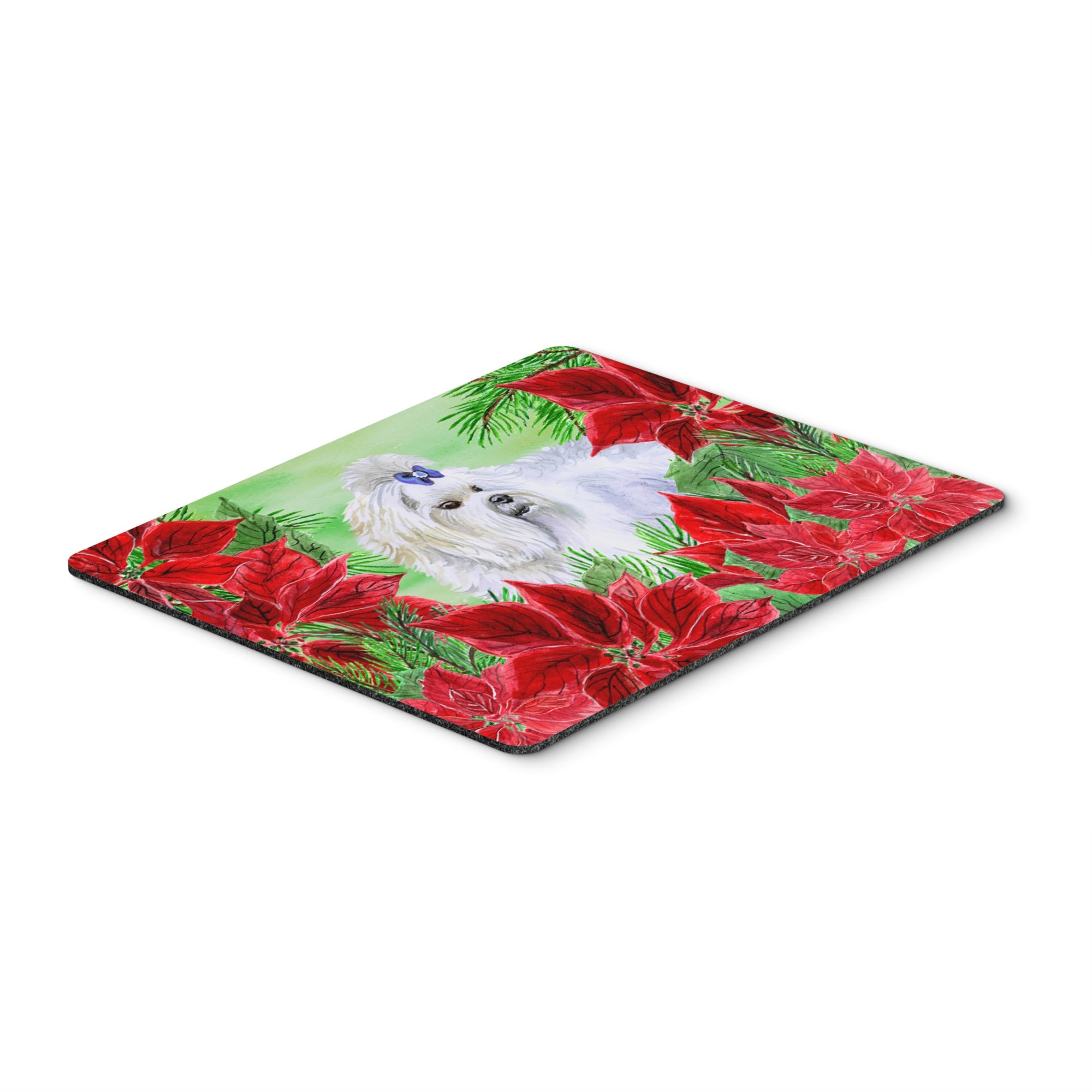  inchCarolines Treasures Maltese Poinsettas Mouse Pad, Hot Pad or Trivet, 7.75 inch inch x 9.25 inch inch, Multicolor (CK1299MP) inch