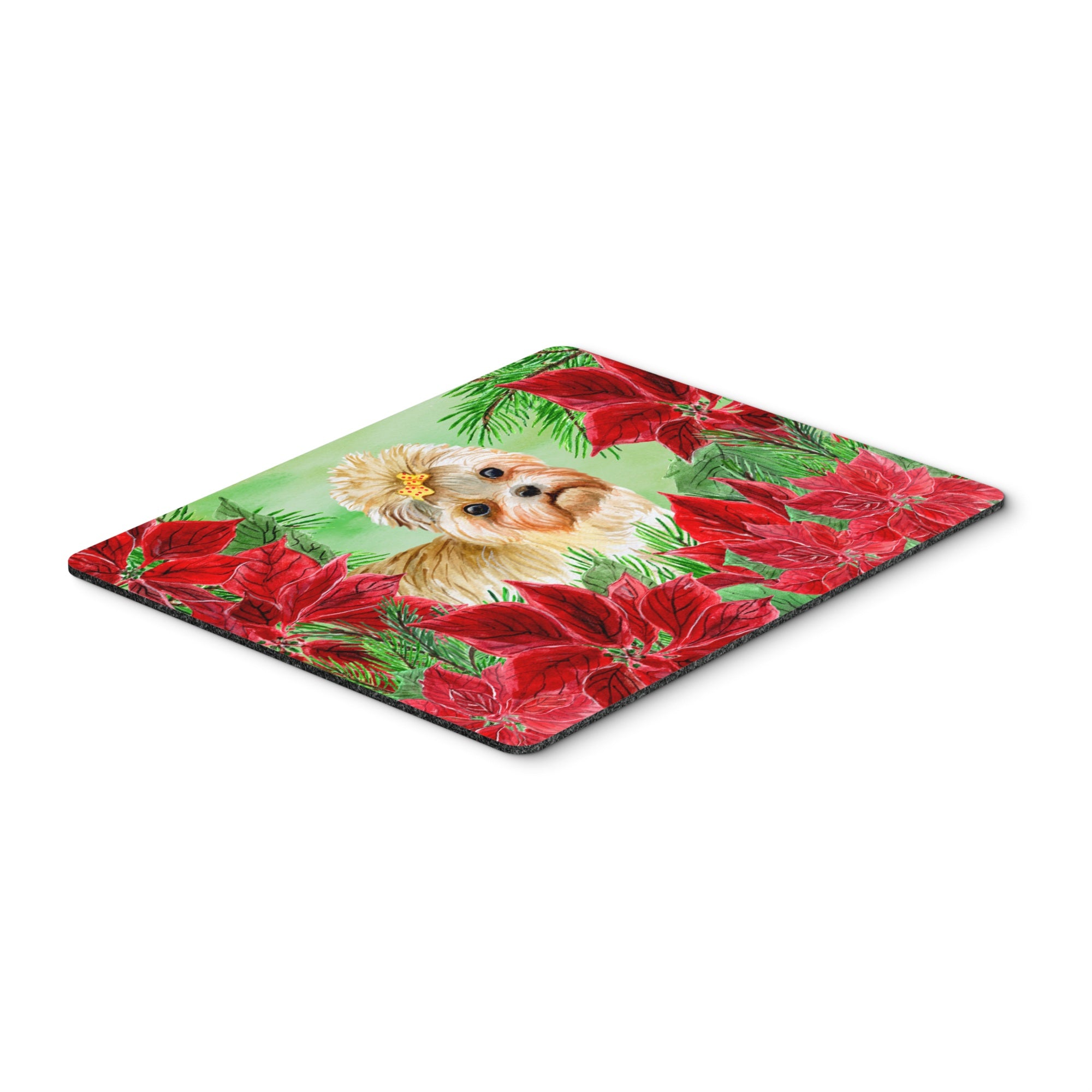  inchCarolines Treasures Morkie Poinsettas Mouse Pad, Hot Pad or Trivet, 7.75 inch inch x 9.25 inch inch, Multicolor (CK1316MP) inch