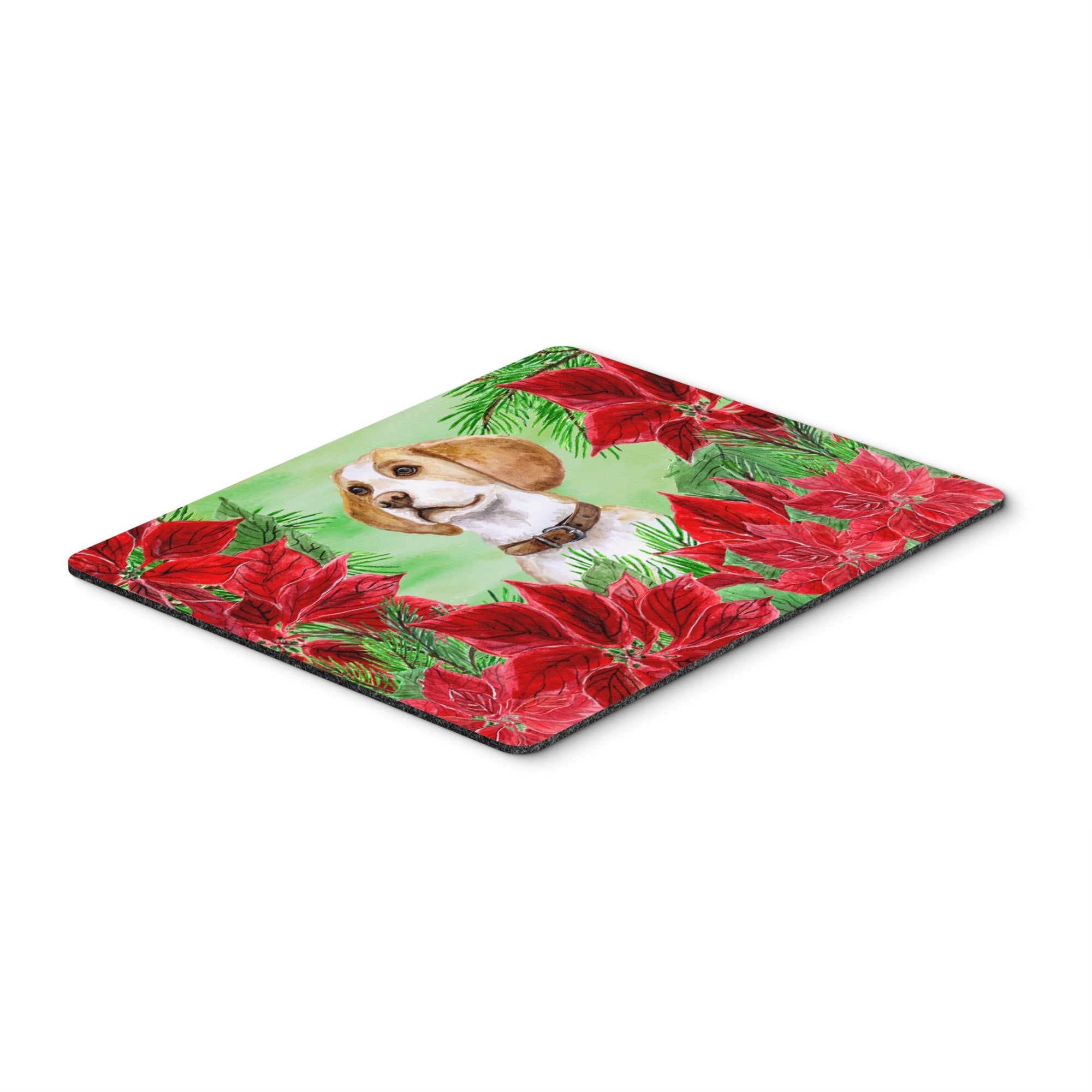  inchCarolines Treasures Beagle Poinsettas Mouse Pad, Hot Pad or Trivet, 7.75 inch inch x 9.25 inch inch, Multicolor (CK1334MP) inch