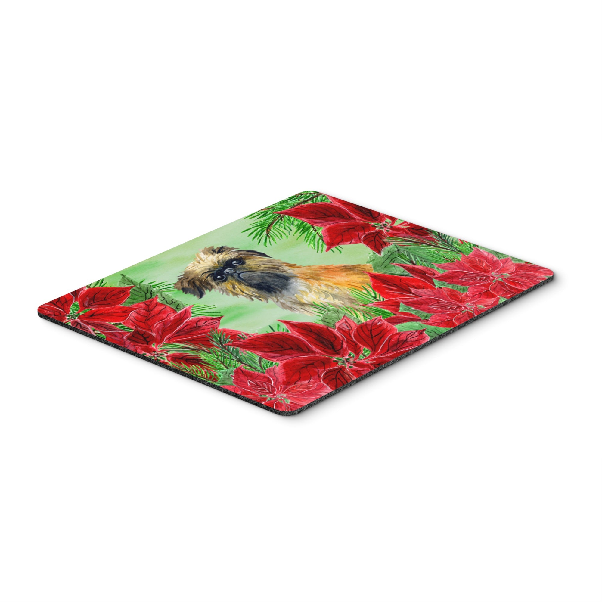  inchCarolines Treasures Brussels Griffon Poinsettas Mouse Pad, Hot Pad or Trivet, 7.75 inch inch x 9.25 inch inch, Multicolor (CK1335MP) inch