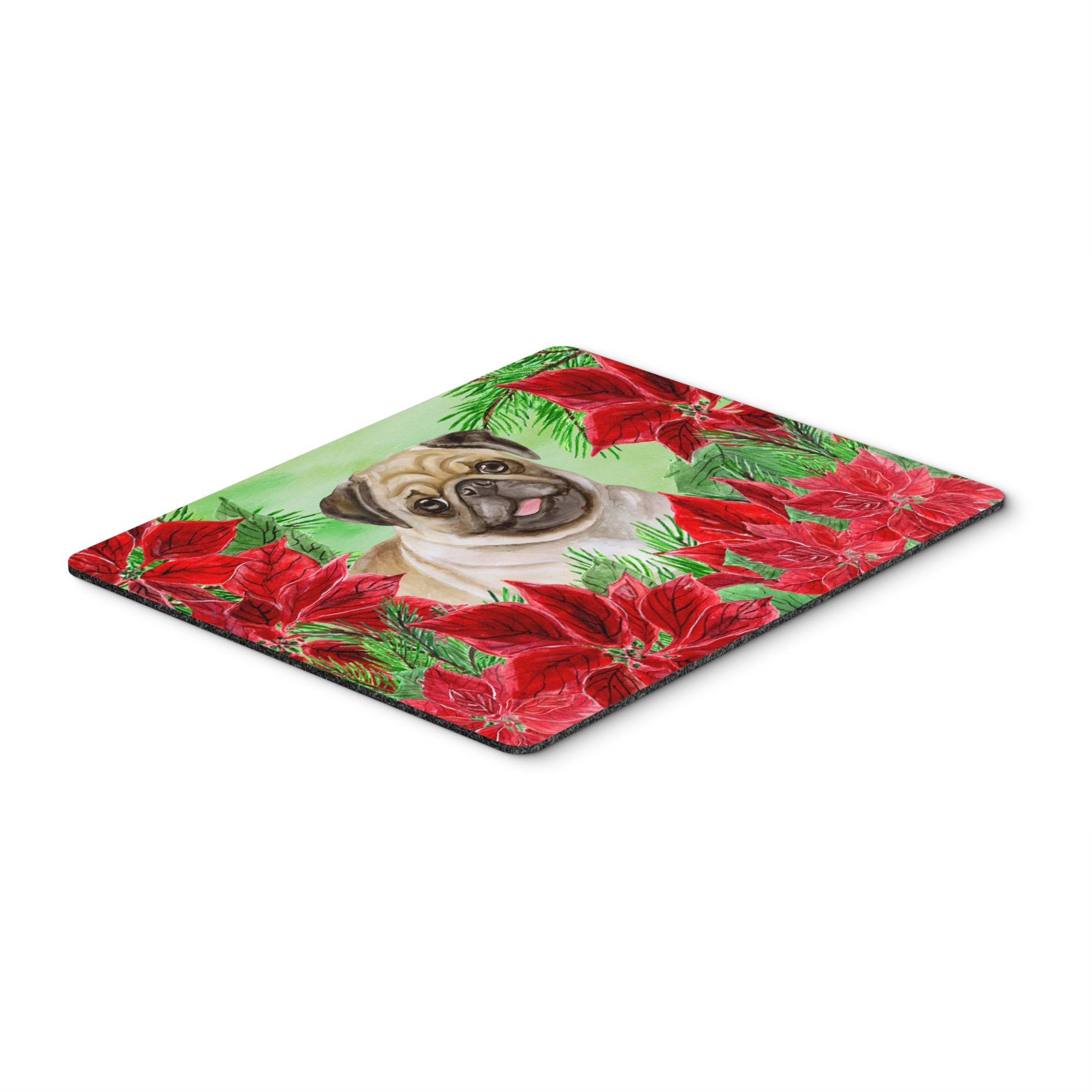  inchCarolines Treasures Fawn Pug Poinsettas Mouse Pad, Hot Pad or Trivet, 7.75 inch inch x 9.25 inch inch, Multicolor (CK1365MP) inch
