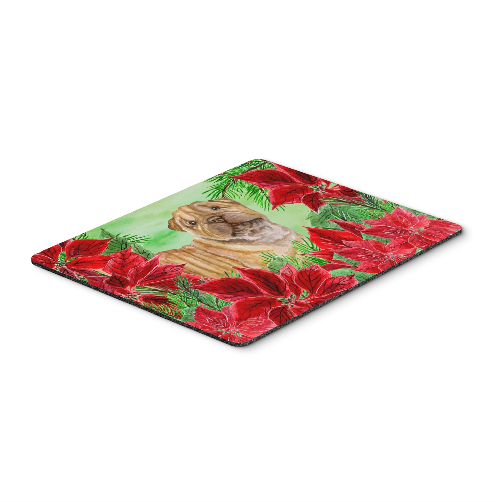  inchCarolines Treasures Shar Pei Puppy Poinsettas Mouse Pad, Hot Pad or Trivet, 7.75 inch inch x 9.25 inch inch, Multicolor (CK1366MP) inch