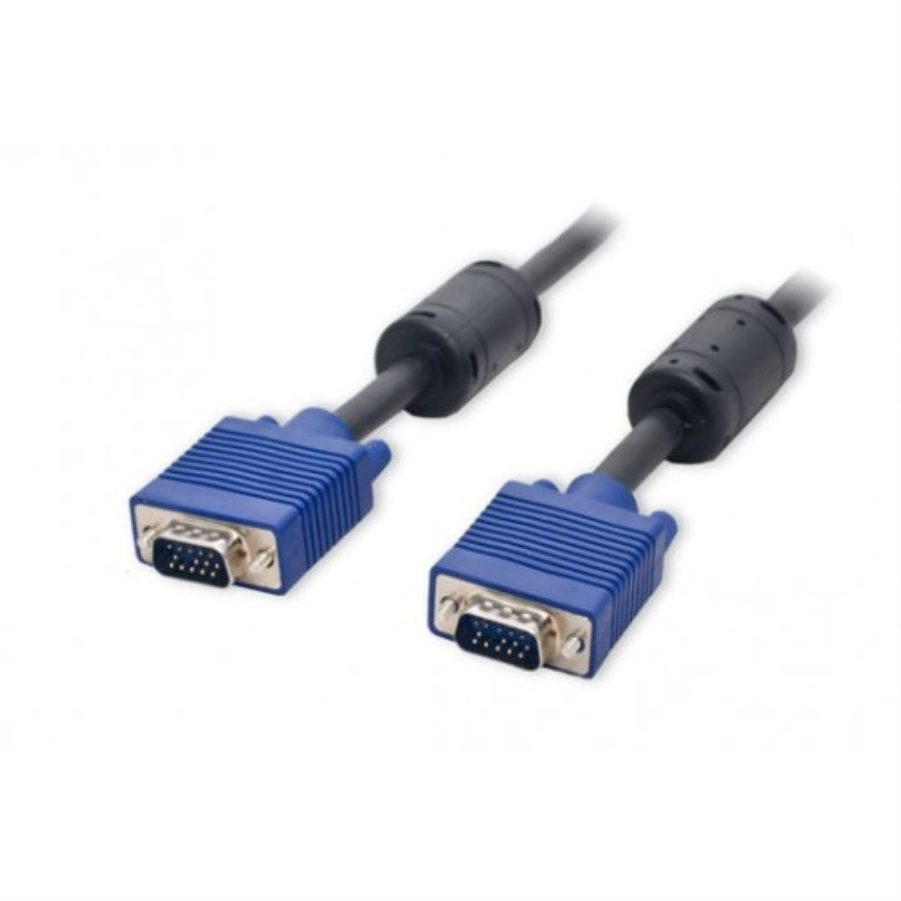 30-Meter (90) VGA HD15 Male to Male, Ferrite Cores, Nickel Plated