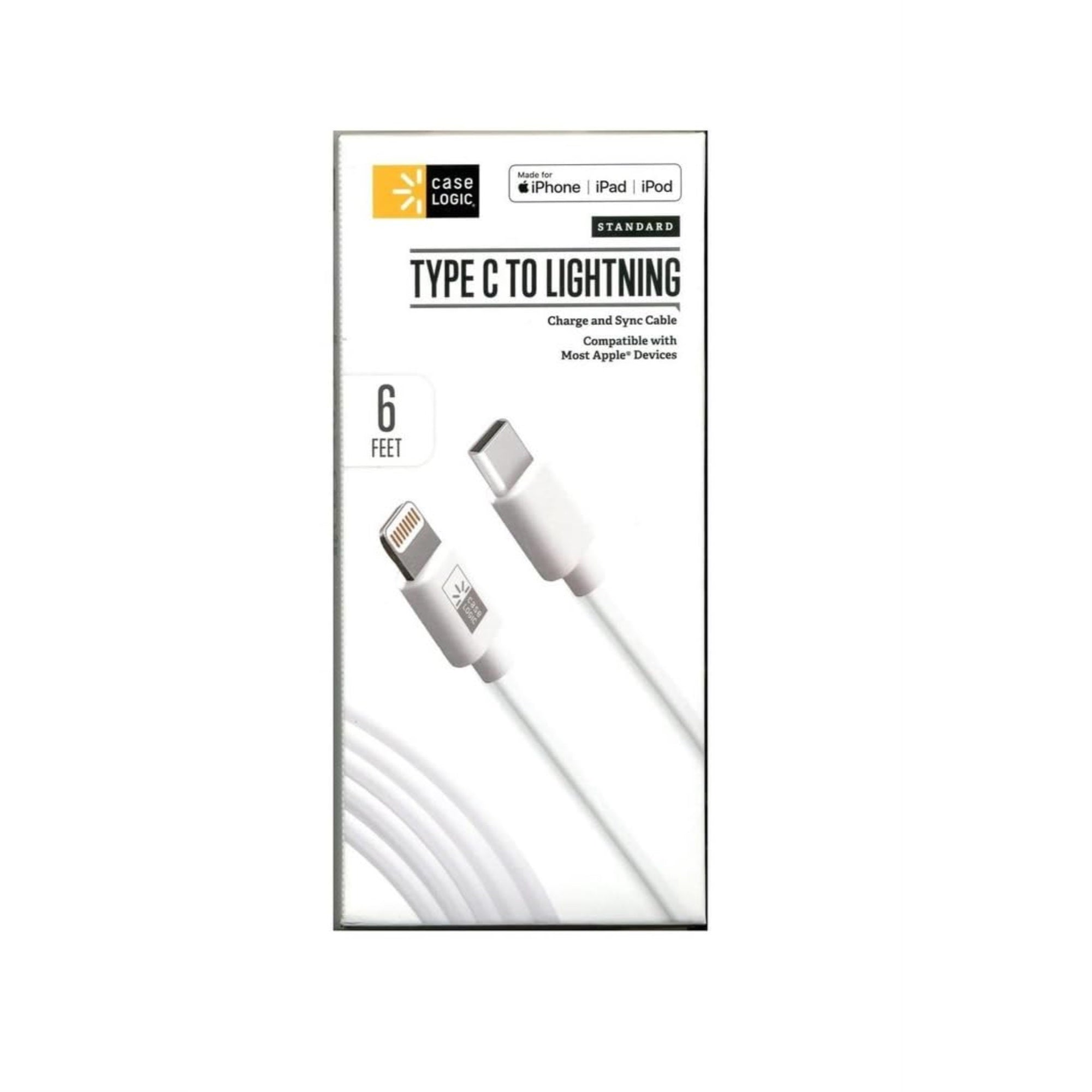 Type C USB to Lightning Cable for Charging and Sync 6-Foot length
