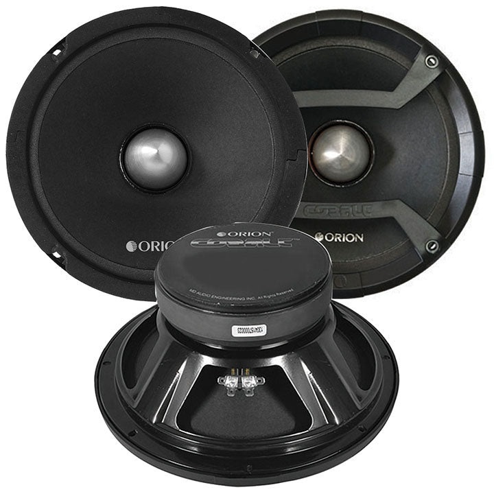 Orion Cobalt 6.5'' Midrange Speakers With Grills Sold Pairs 1000W Max