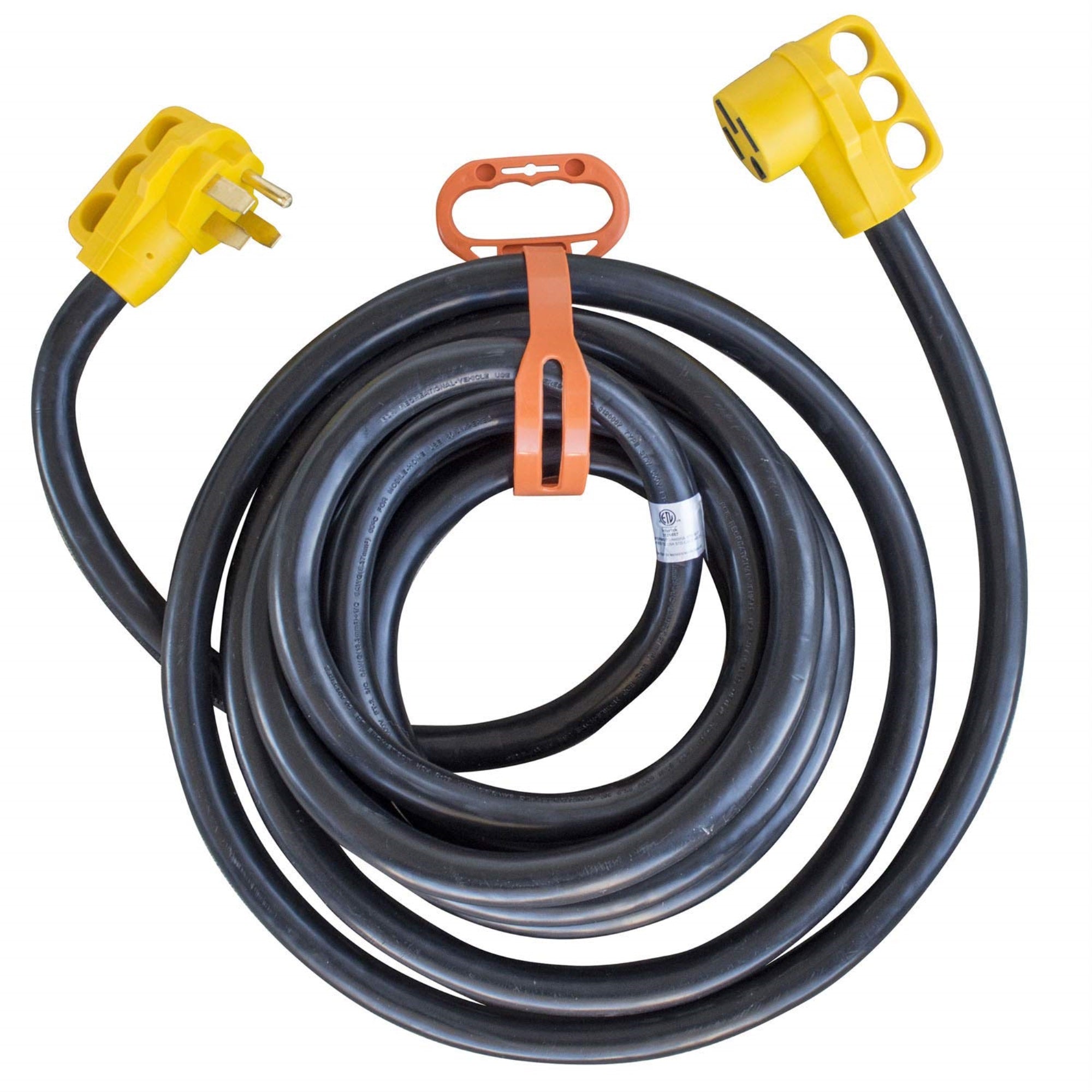 Offex 25 50 Amp 125 Volt Extension Cord with Gripped Handle  Yellow, Black