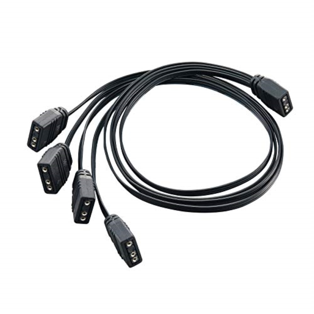 1 To 4 Argb Lighting Splitter Cable, All Female Connectors, 300Mm Length