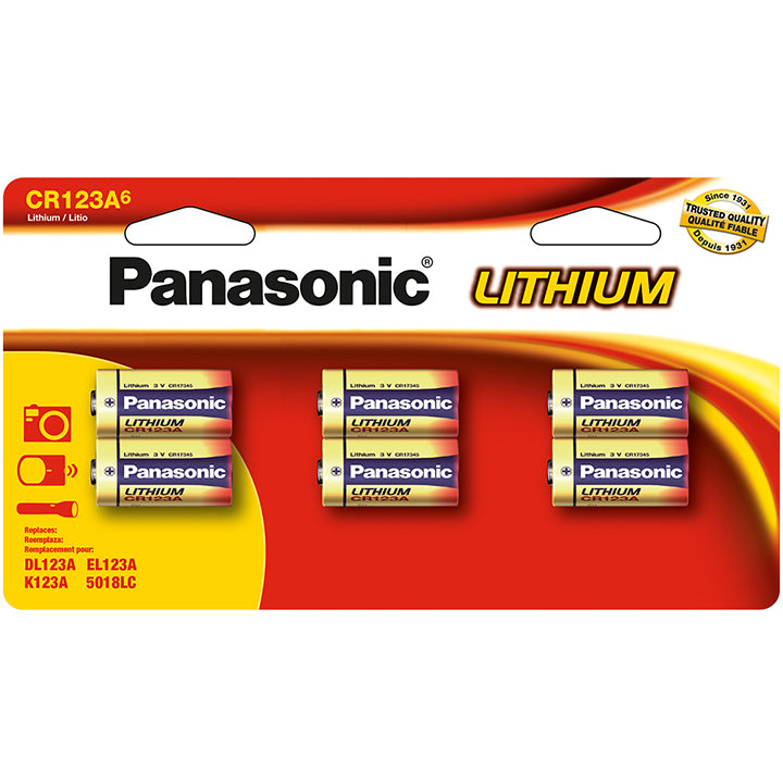 Panasonic Cr123A 6 Pack Lithium