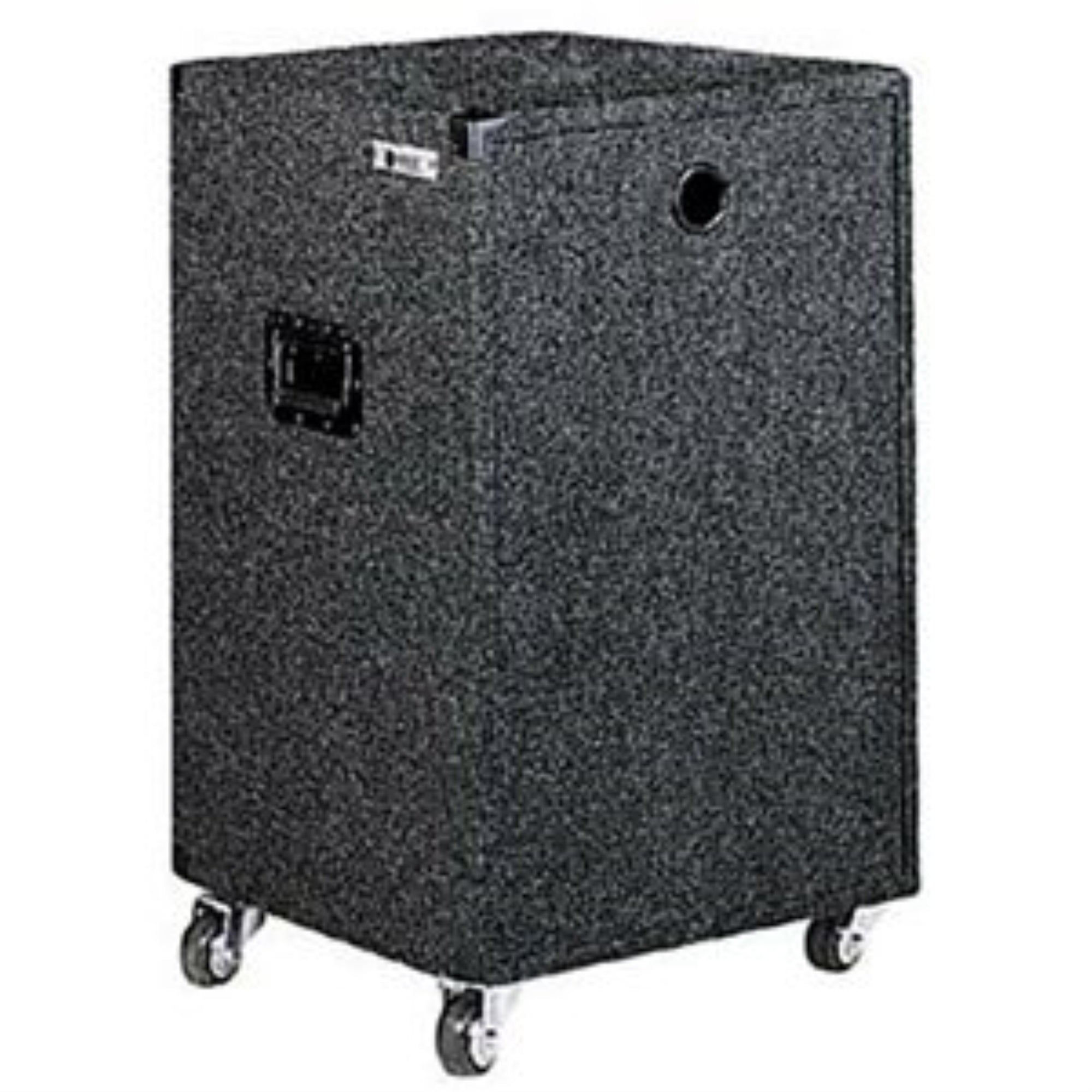 STANDARD CARPETED 18 SPACE RACK WITH WHEELS, 17 inch DEEP WITH FRICTION FIT DOORS