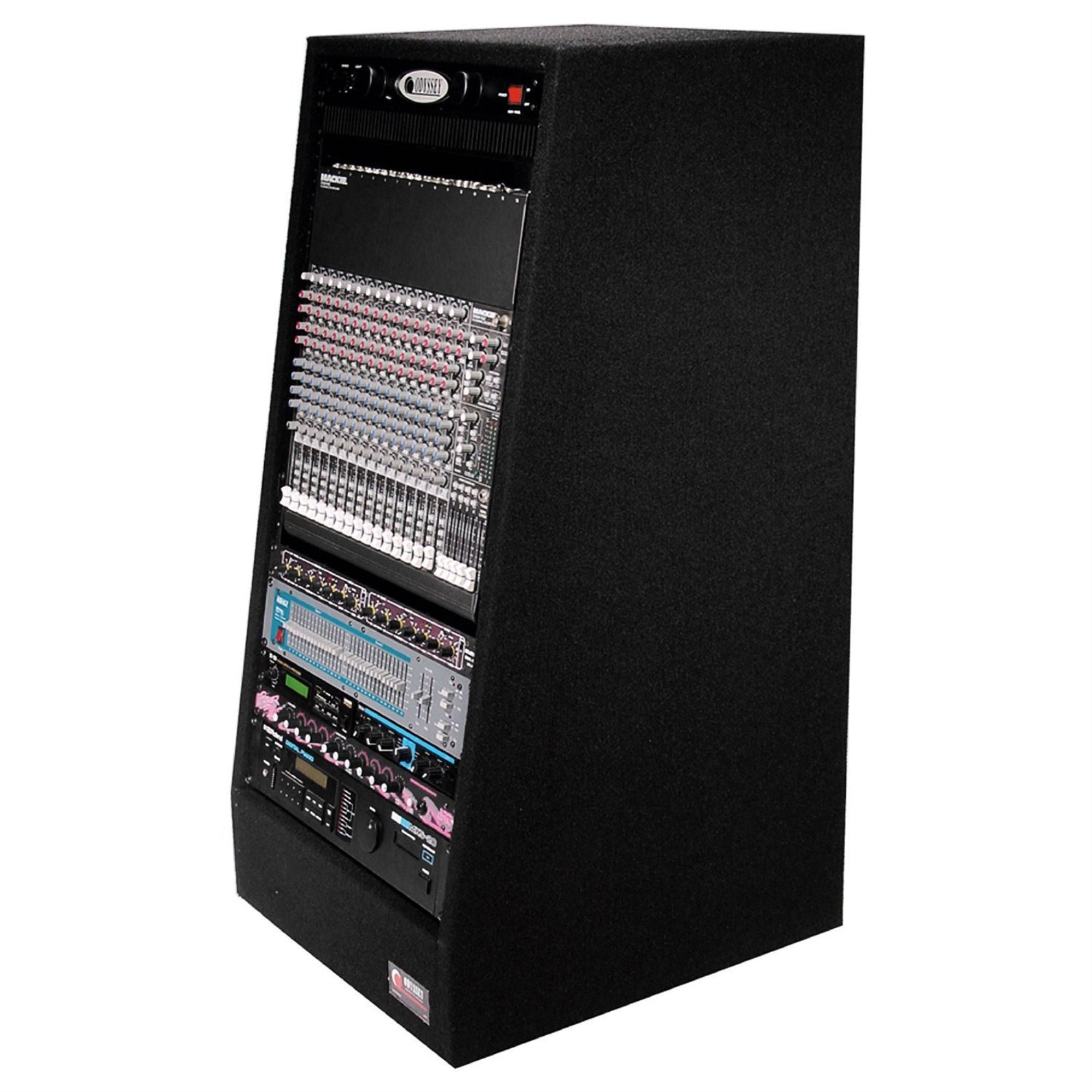 CARPETED 20 SPACE SLANTED RACK 16 inch TOP DEPTH, 22 inch BOTTOM DEPTH WITH WHEELS