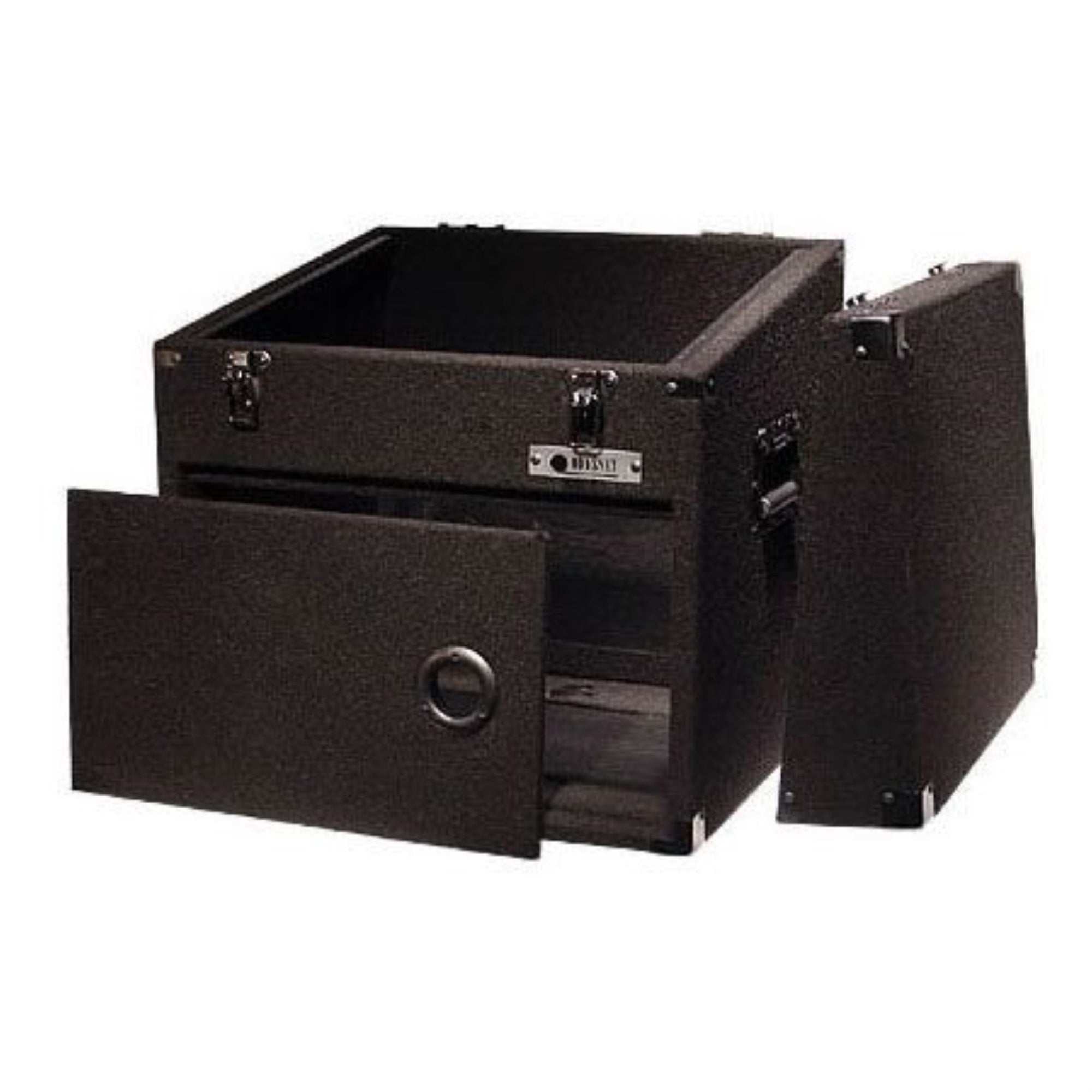 STANDARD CARPETED 9U X 6U COMBO RACK(BLACK SURFACE MOUNT HARDWARE)