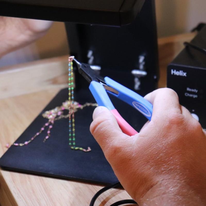 Needle Nose Pliers with Grounding Wire for Permanent Jewelry