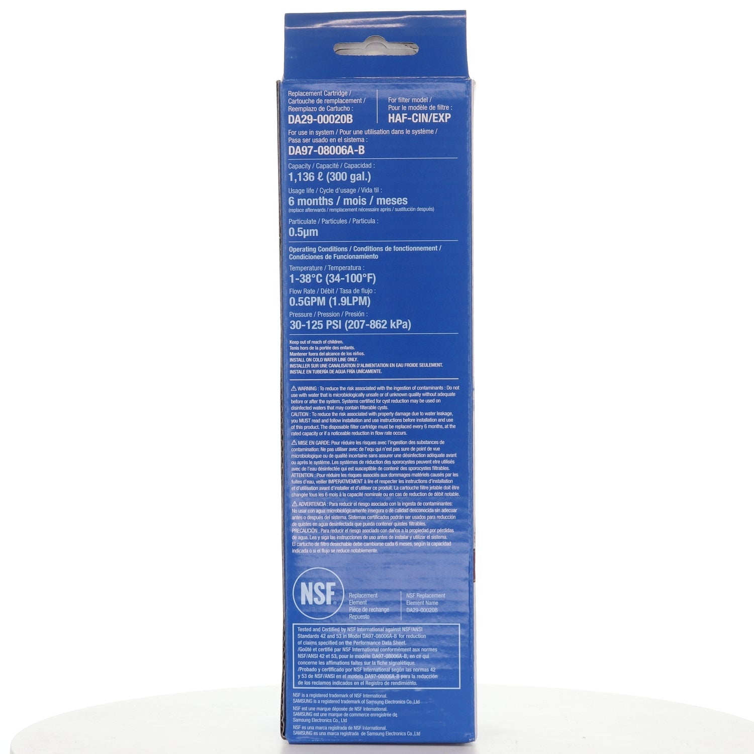 SAMSUNG HAFCIN/EXP Replacement Refrigerator Water Filter DA29-00020B - DA97-08006A-E