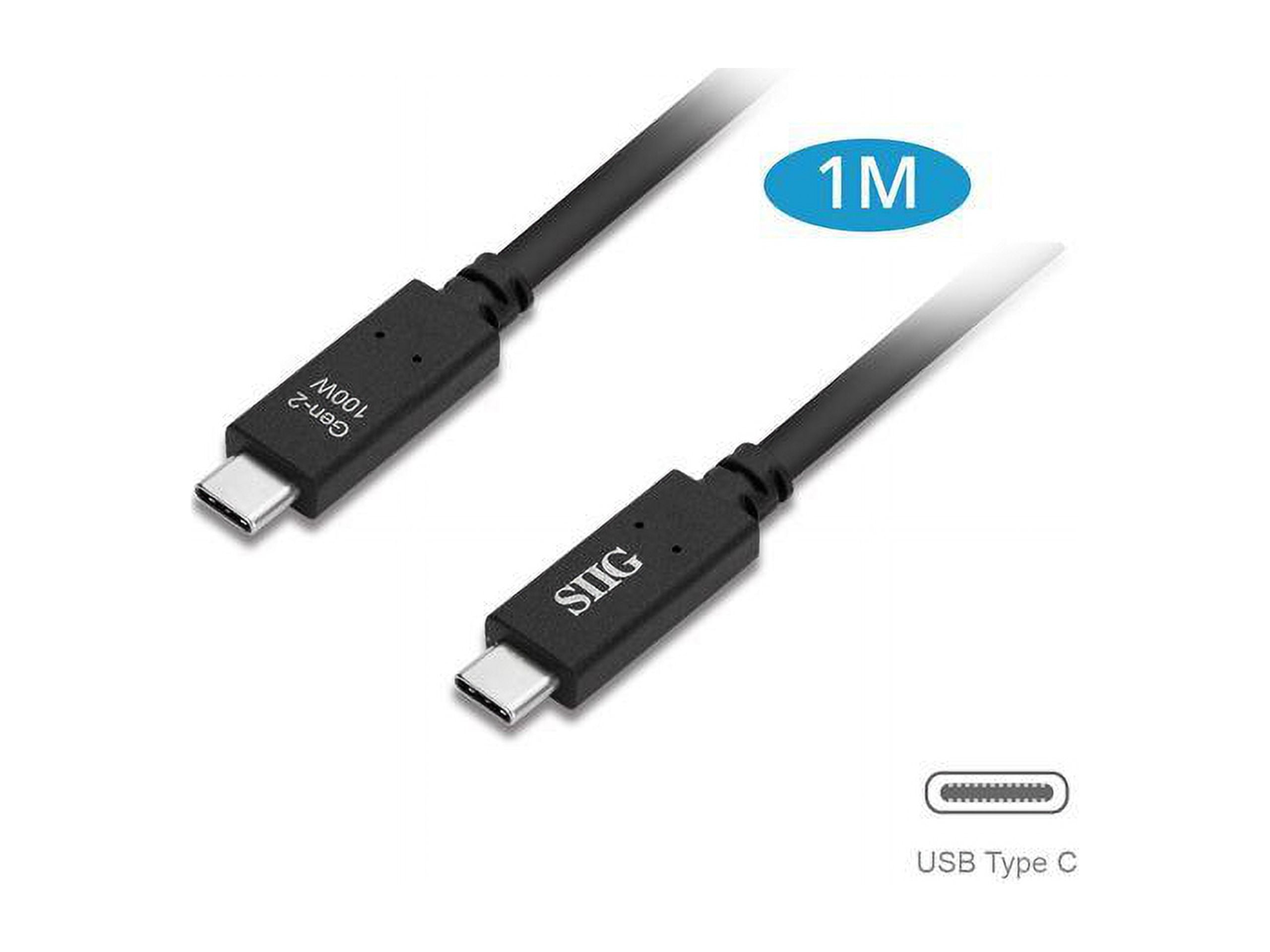 SIIG CBTC0F11S1 100W USB 3.1 TypeC Gen 2 Cable  Black