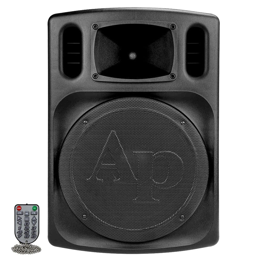 Audiopipe 15'' Professional Loudpeaker Bluetooth Fm Tuner Usb/Sd Remote