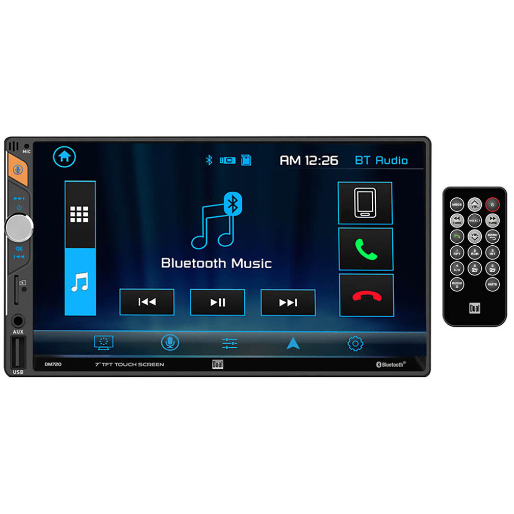Dual 7'' Lcd Mechless Double Din Bt Usb/Micro Sd Backup Cam Input