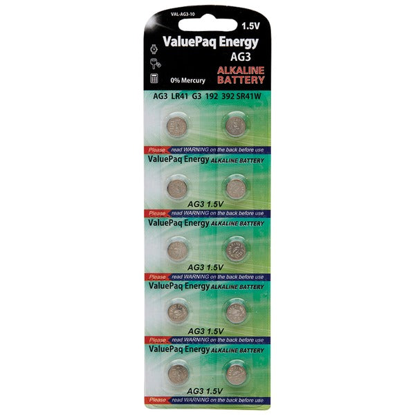 Dantona VALAG310 ValuePaq Energy AG3 Silver Oxide Button Cell Batteries, 10 pk