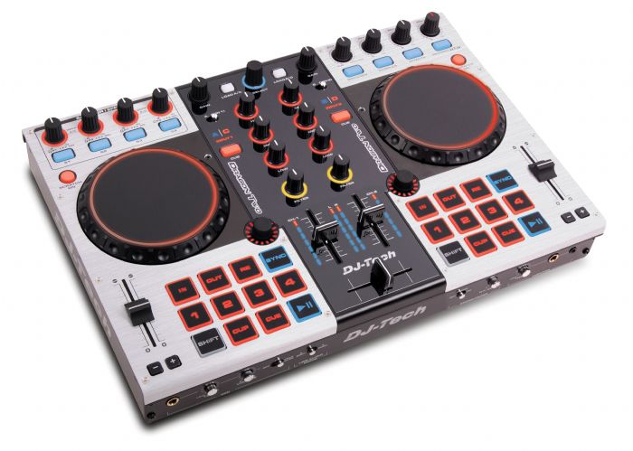Professional 4-Channel Digital DJ Controller & Mixer USB