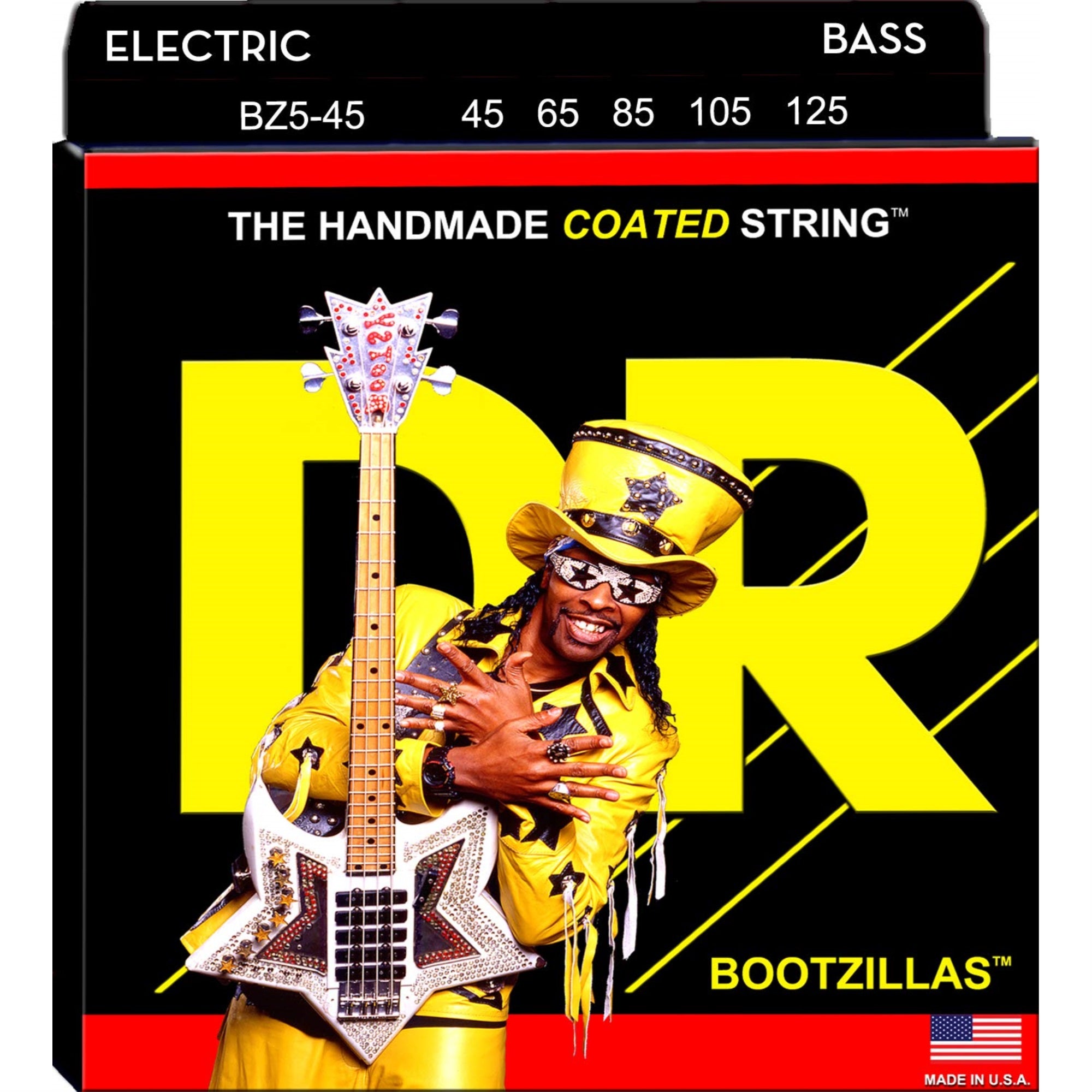 DR Strings Bass Strings, Bootzillas - Bootsy Collins Signature, 5-String, 45-125