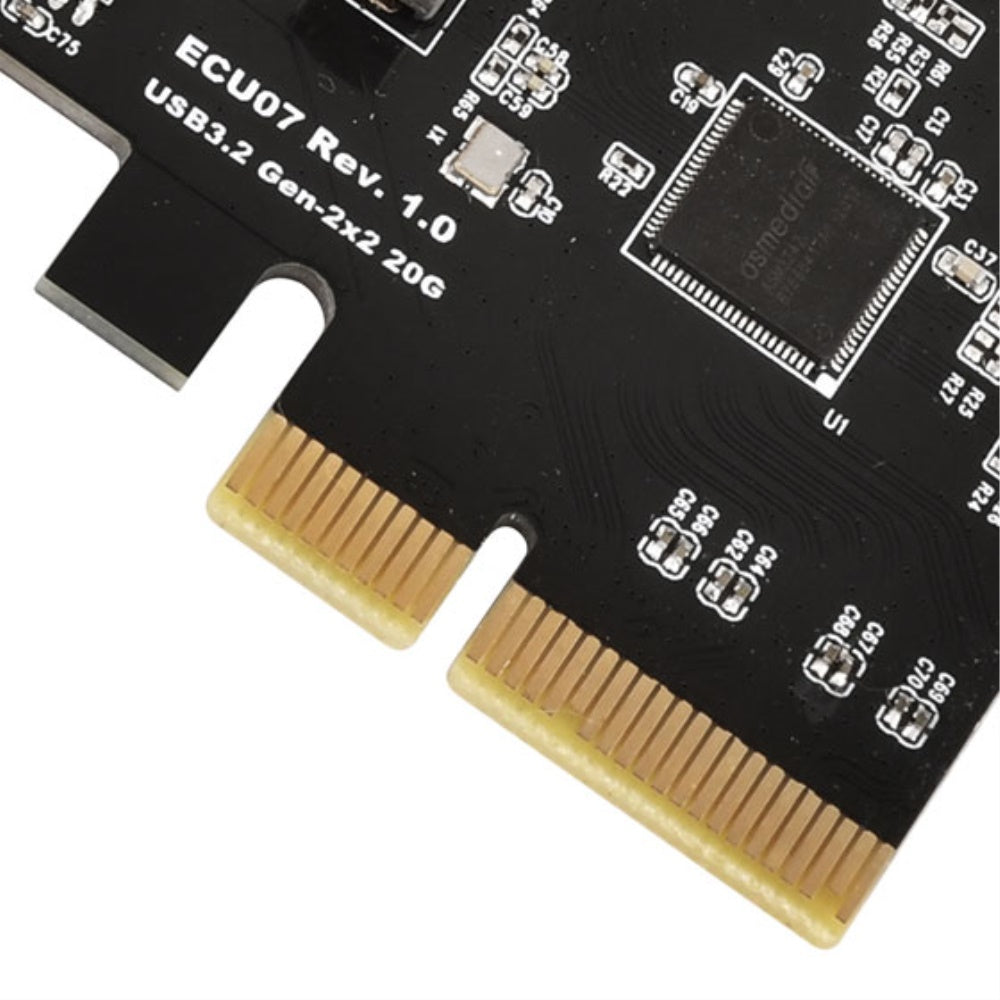 20Gbps Superspeed Usb C 3.2 Gen2X2 Internal Key A Connector, Pci E Gen3X4 Card